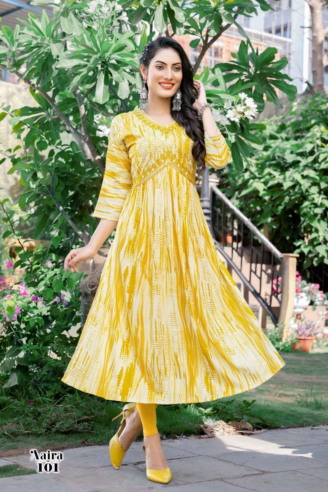 AAIRA Heavy RAYON FOIL Prints Kurti Wholesale catalog