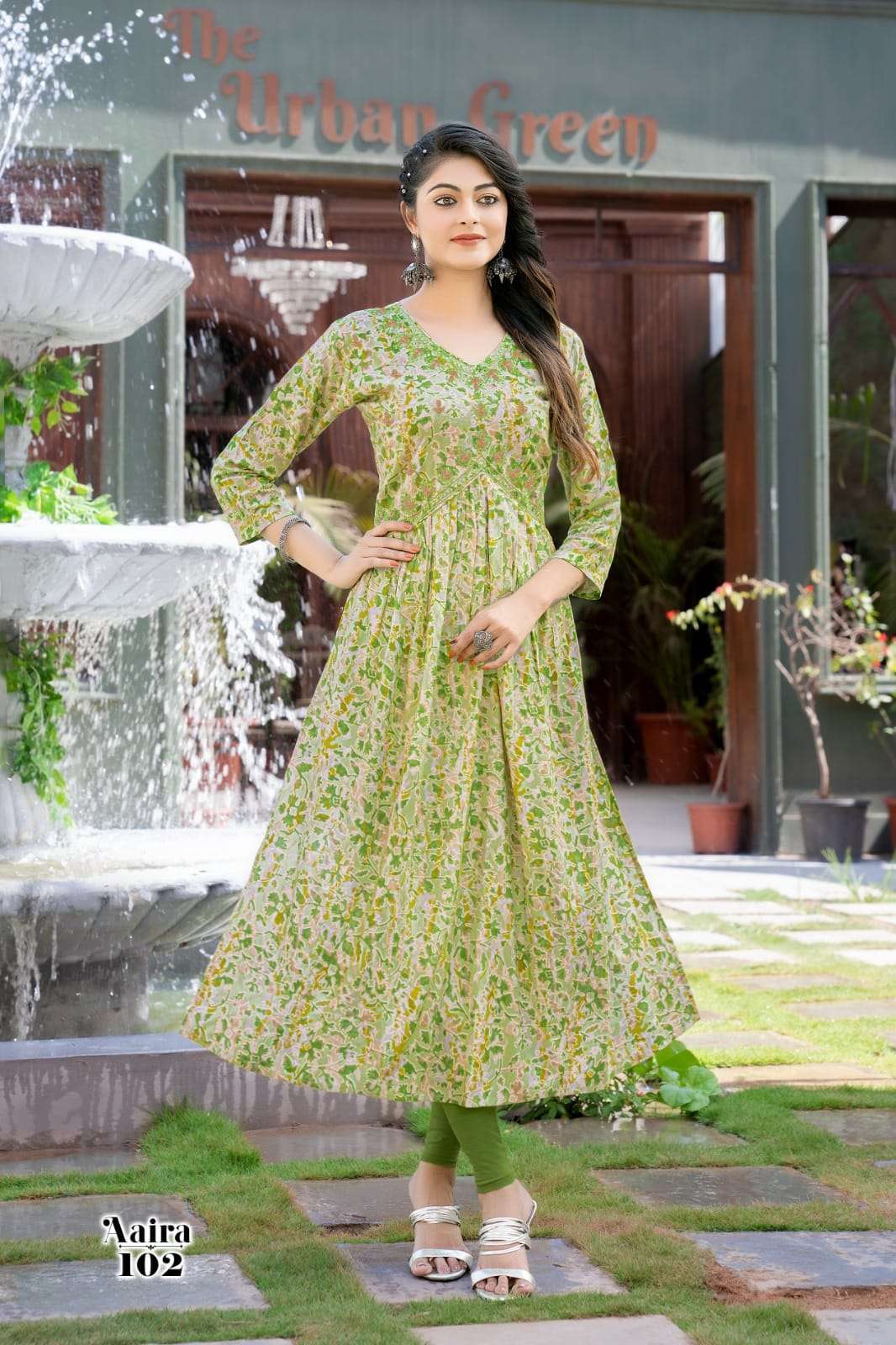 AAIRA Heavy RAYON FOIL Prints Kurti Wholesale catalog