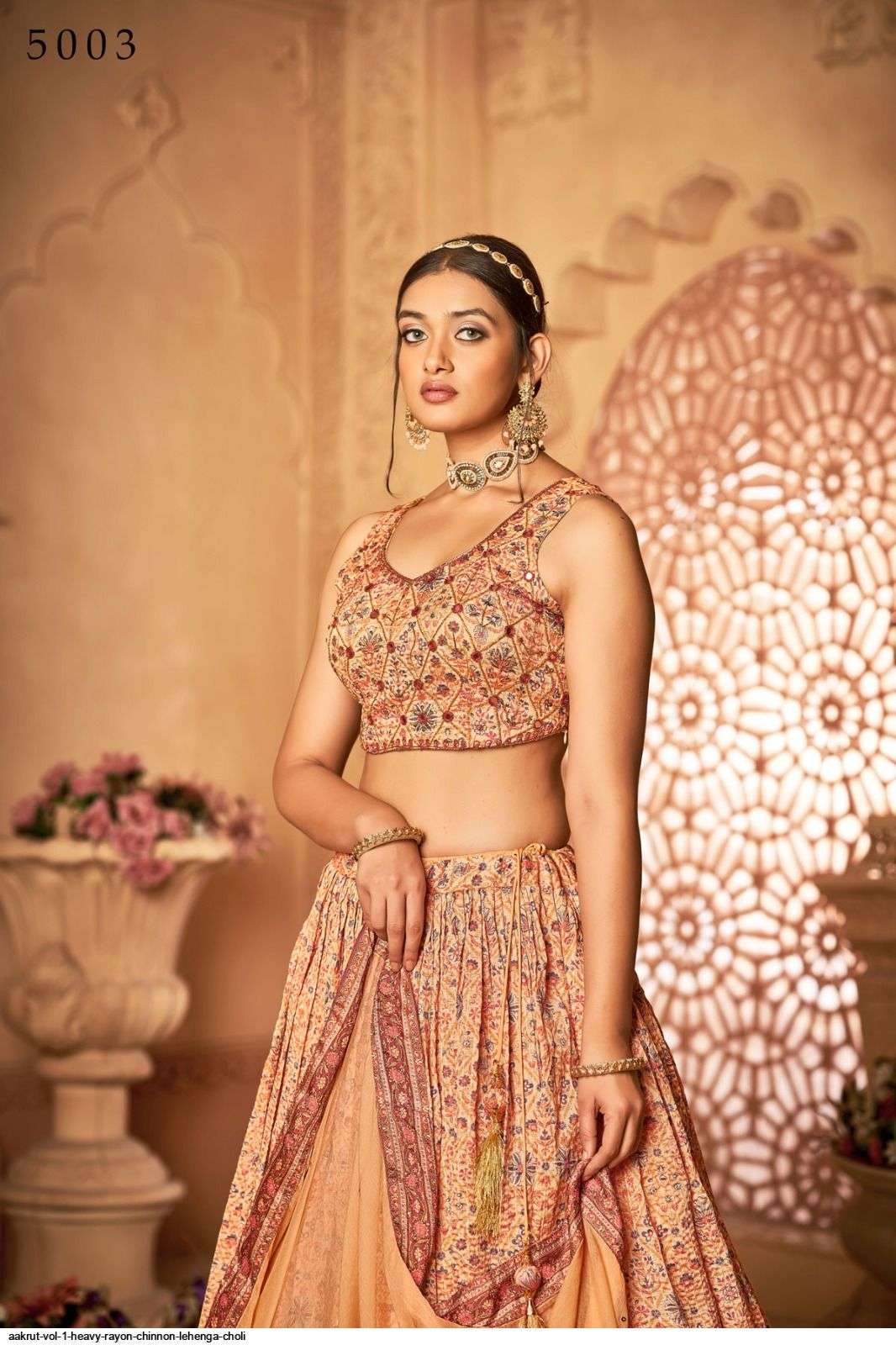 AAKRUT VOL 1 HEAVY RAYON CHINNON LEHENGA CHOLI Wholesale catalog