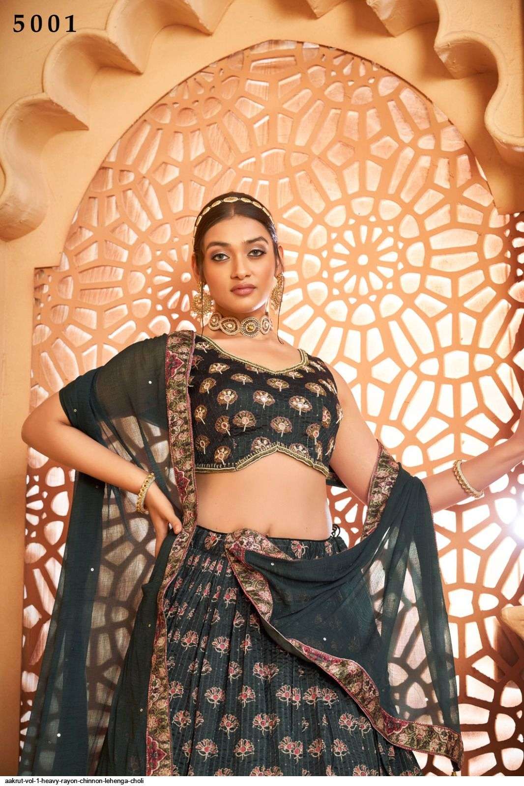 AAKRUT VOL 1 HEAVY RAYON CHINNON LEHENGA CHOLI Wholesale catalog
