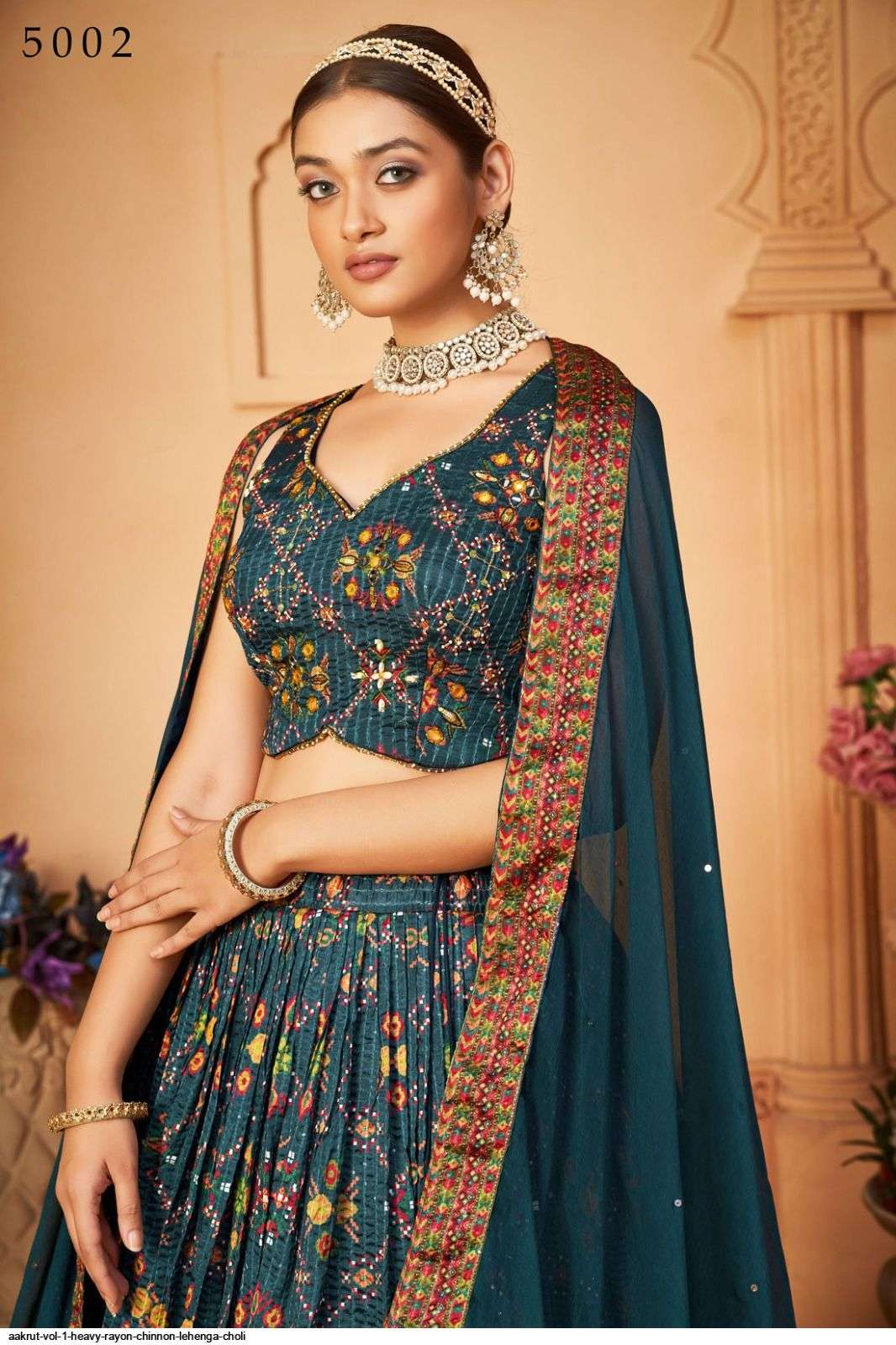 AAKRUT VOL 1 HEAVY RAYON CHINNON LEHENGA CHOLI Wholesale catalog