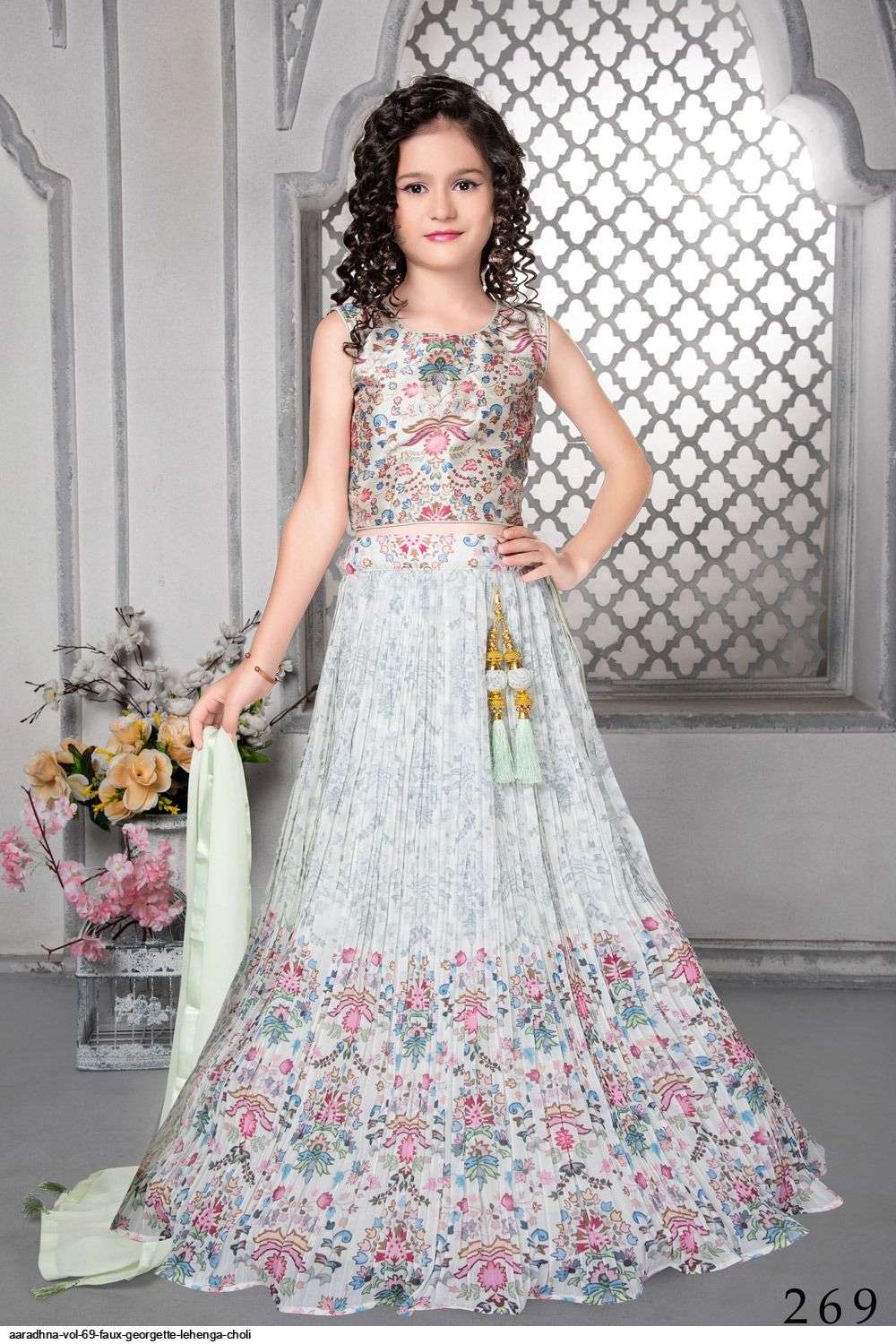 AARADHNA VOL 69 FAUX GEORGETTE LEHENGA CHOLI Wholesale catalog