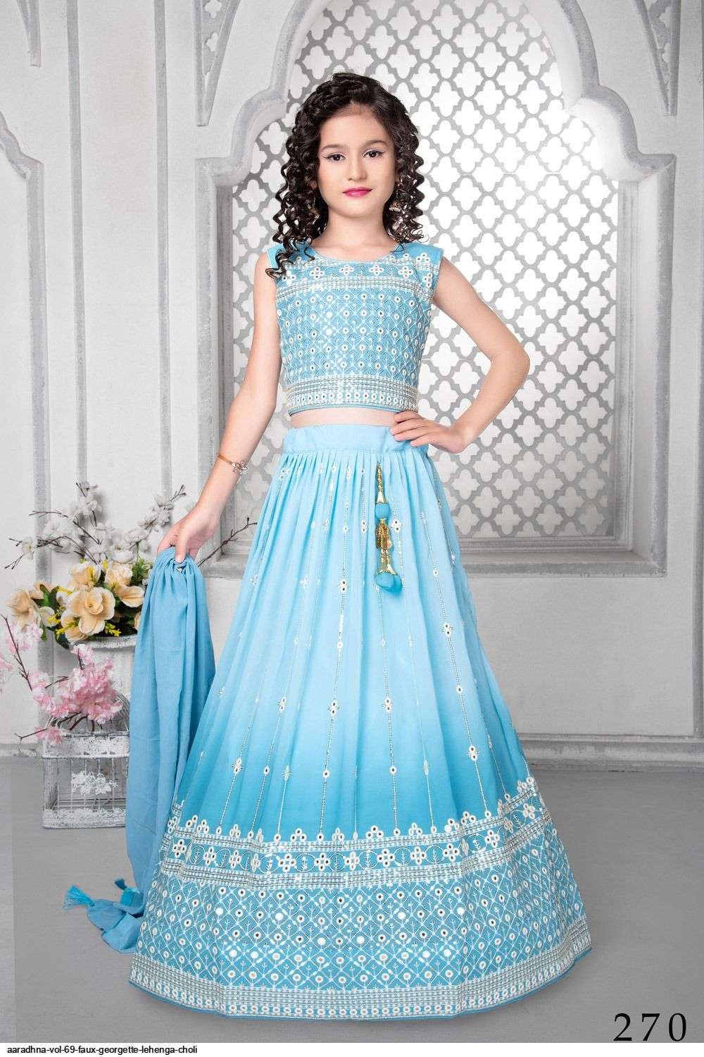AARADHNA VOL 69 FAUX GEORGETTE LEHENGA CHOLI Wholesale catalog