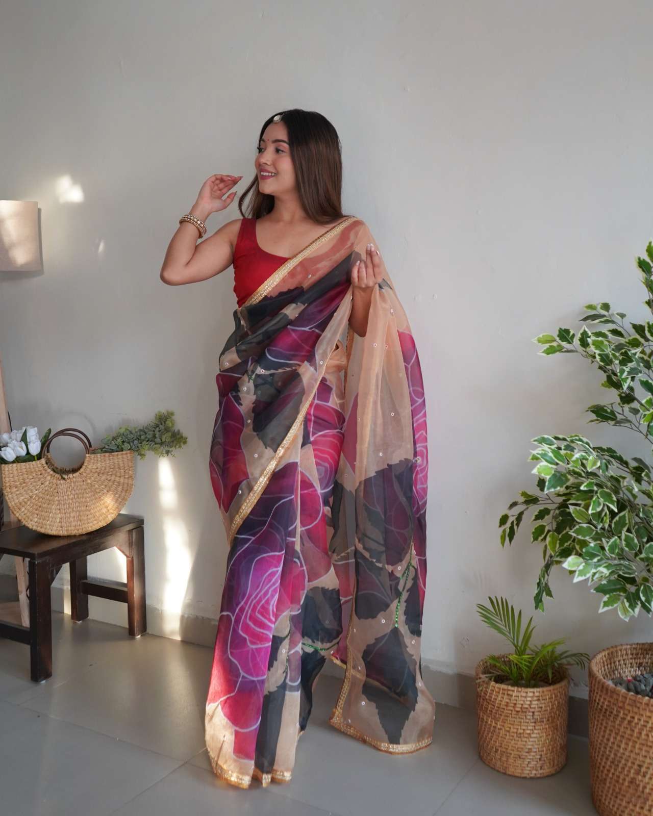 Aarti Beautiful Fancy Exclusive Organza Saree Wholesale catalog