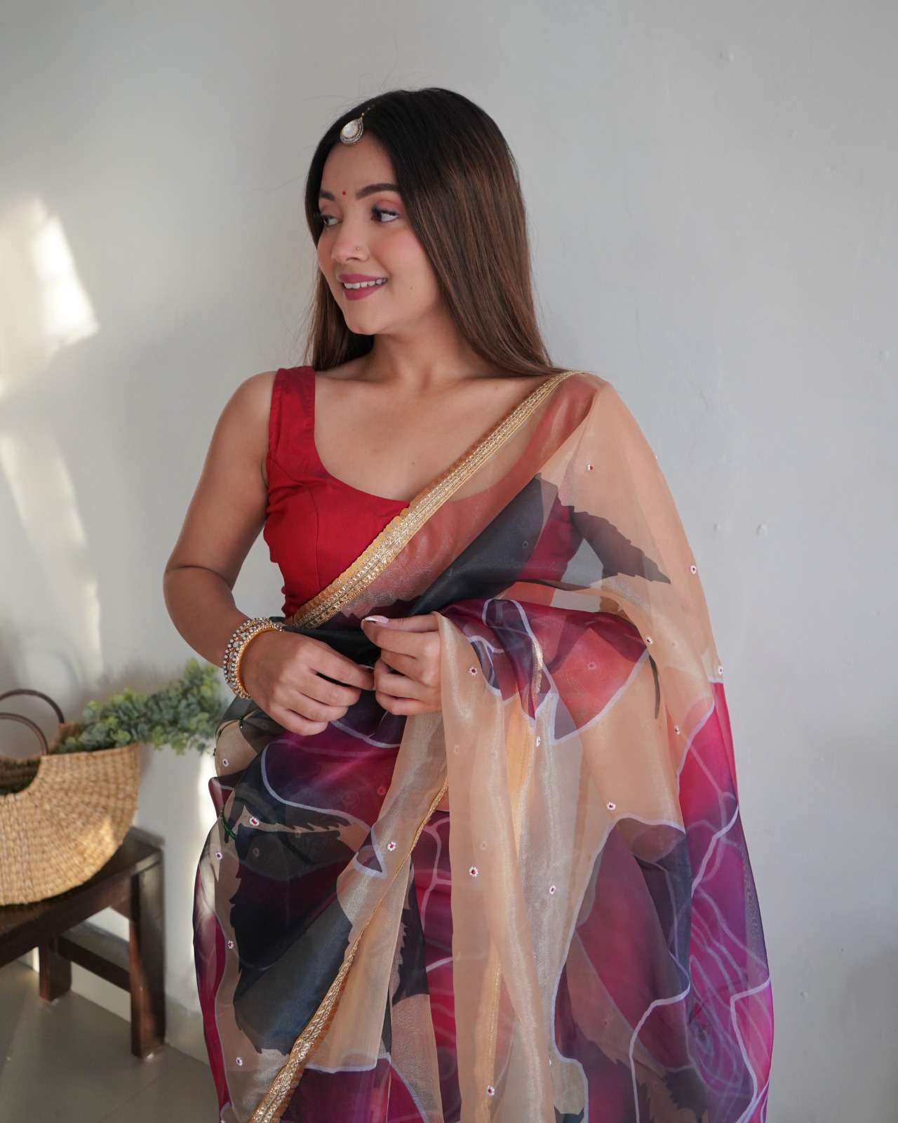 Aarti Beautiful Fancy Exclusive Organza Saree Wholesale catalog