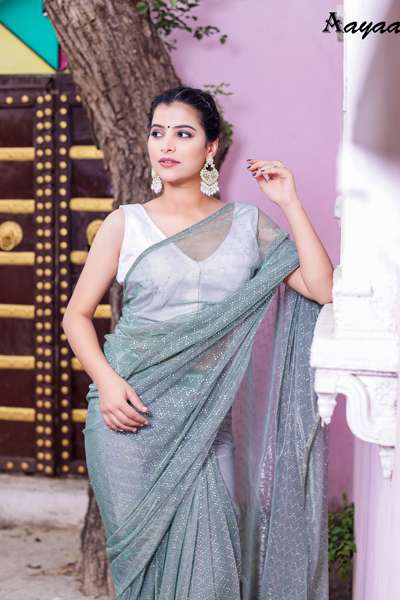 Aayaa Aaradhna Vol 9 Ready To Wear Net Saree Wholesale catalog
