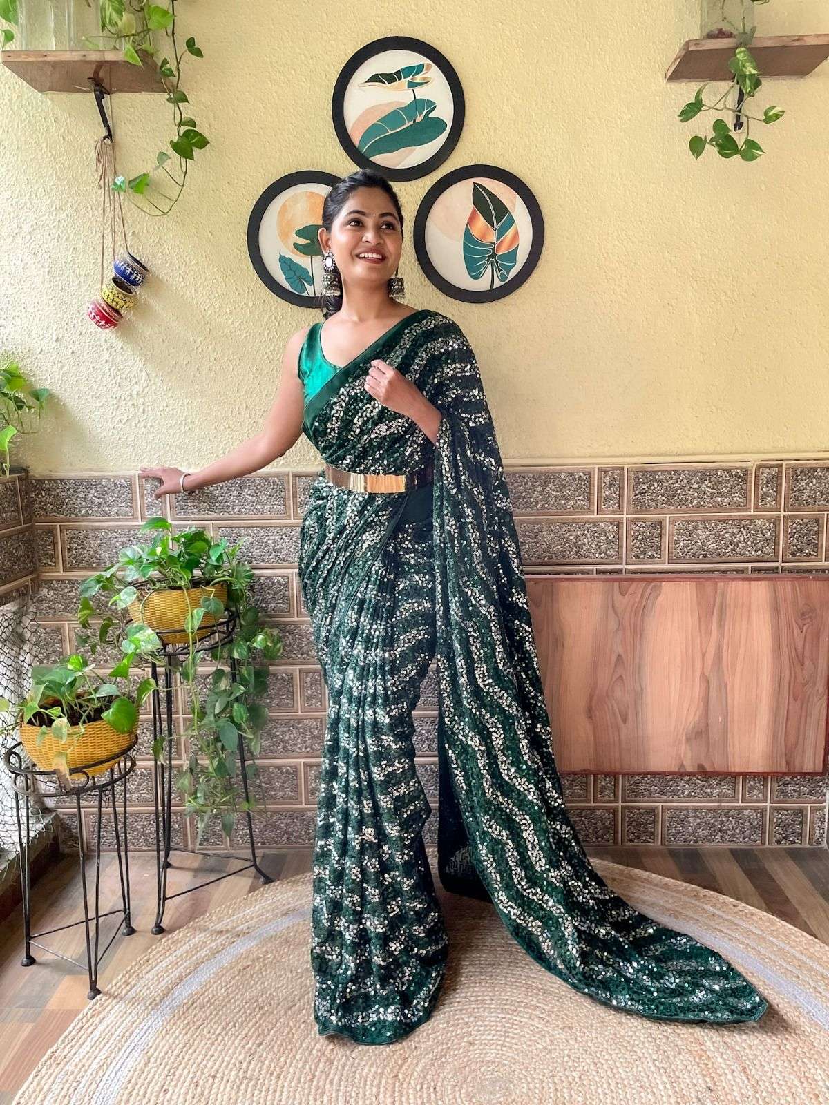 Akshita 301 Party Style Ready To Wear Georgette Saree Wholesale catalog