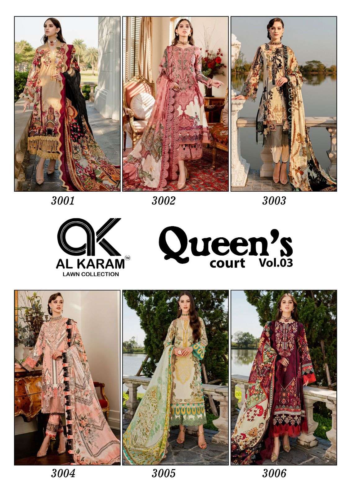 Al Karam Queen S Court Vol-3 – Dress Material Wholesale catalog