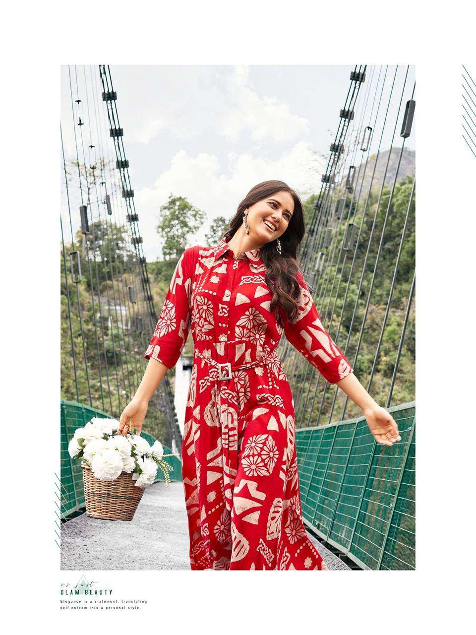 Amber Fancy One Piece Summer Collection Kurti Wholesale catalog