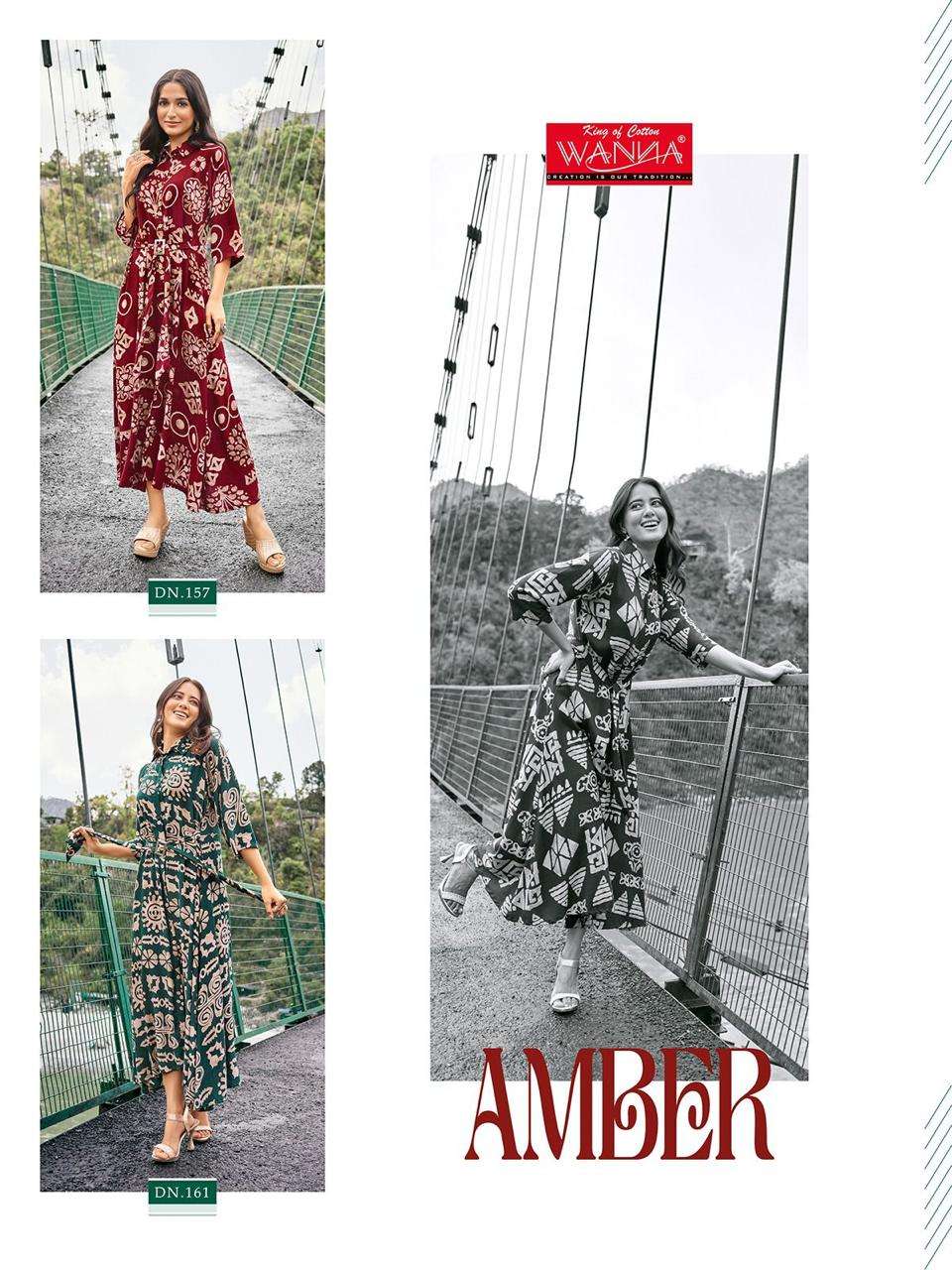 Amber Fancy One Piece Summer Collection Kurti Wholesale catalog