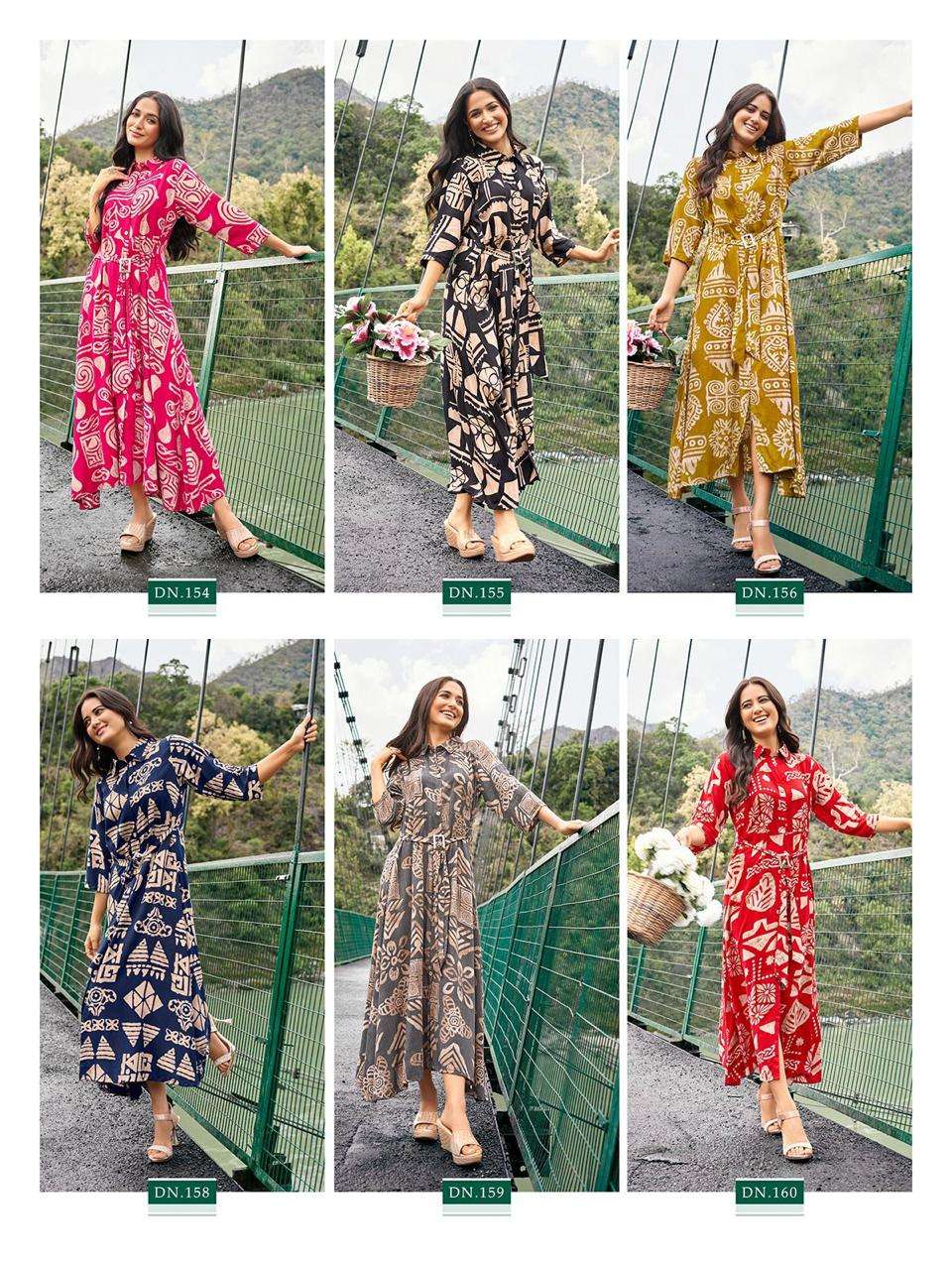 Amber Fancy One Piece Summer Collection Kurti Wholesale catalog