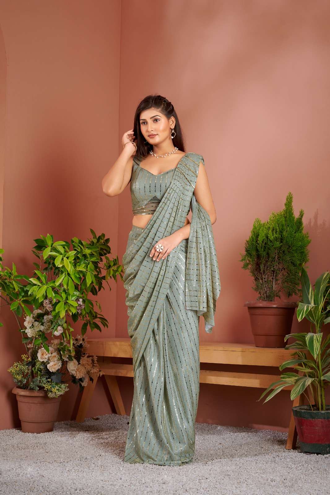 Amoha Trendz 101015 Designer Ready To Wear Saree Wholesale catalog