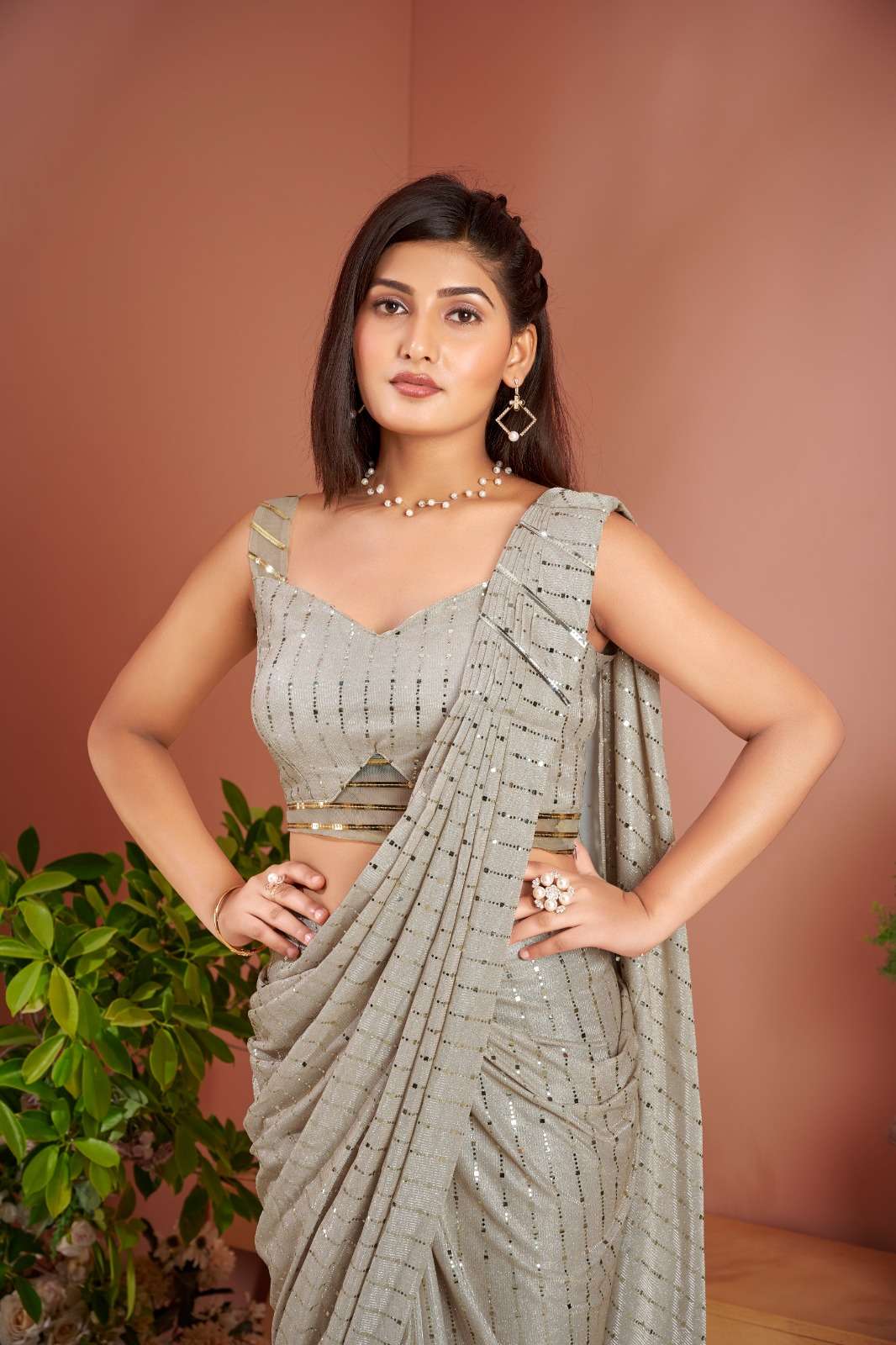 Amoha Trendz 101015 Designer Ready To Wear Saree Wholesale catalog