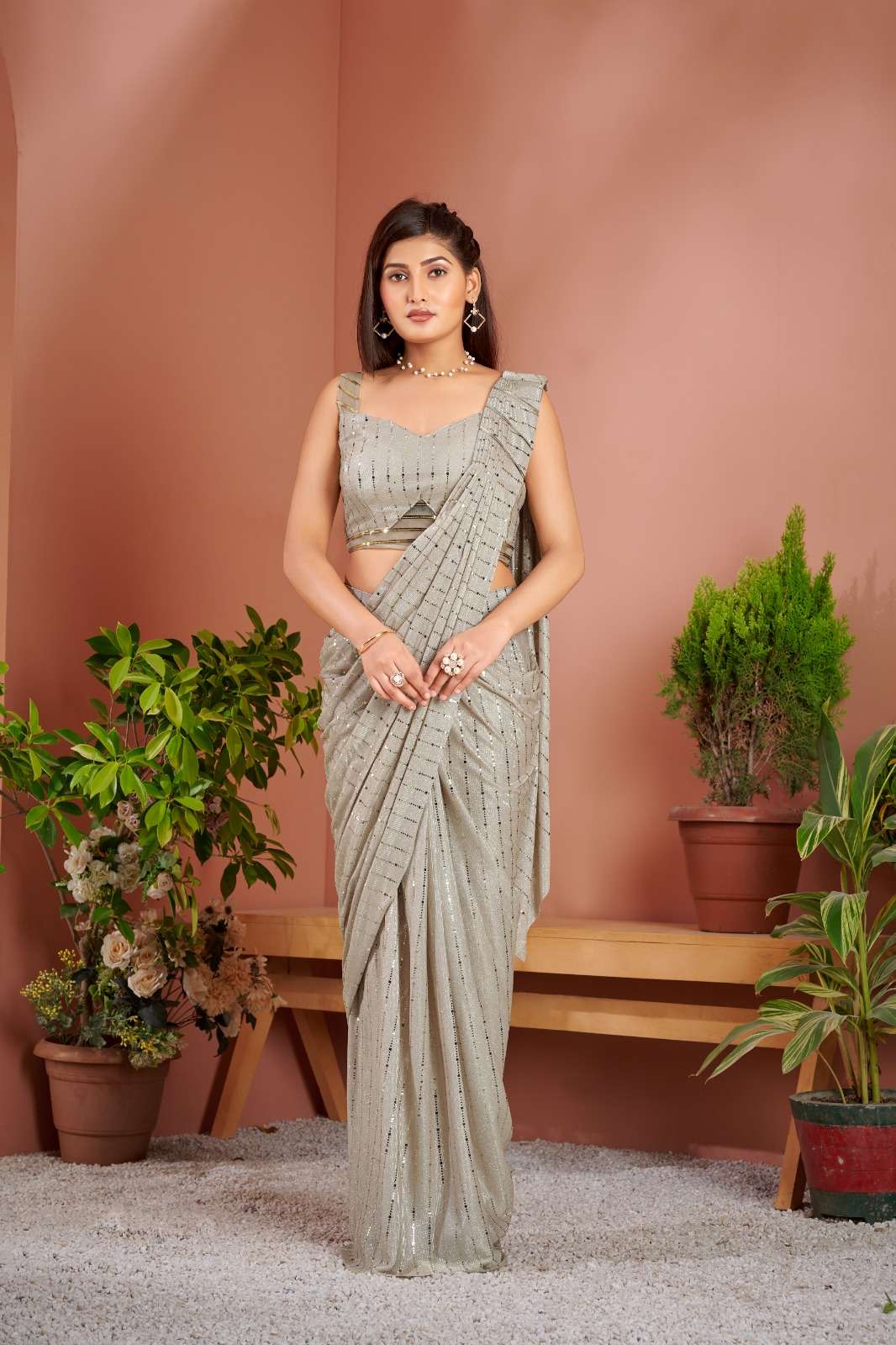 Amoha Trendz 101015 Designer Ready To Wear Saree Wholesale catalog
