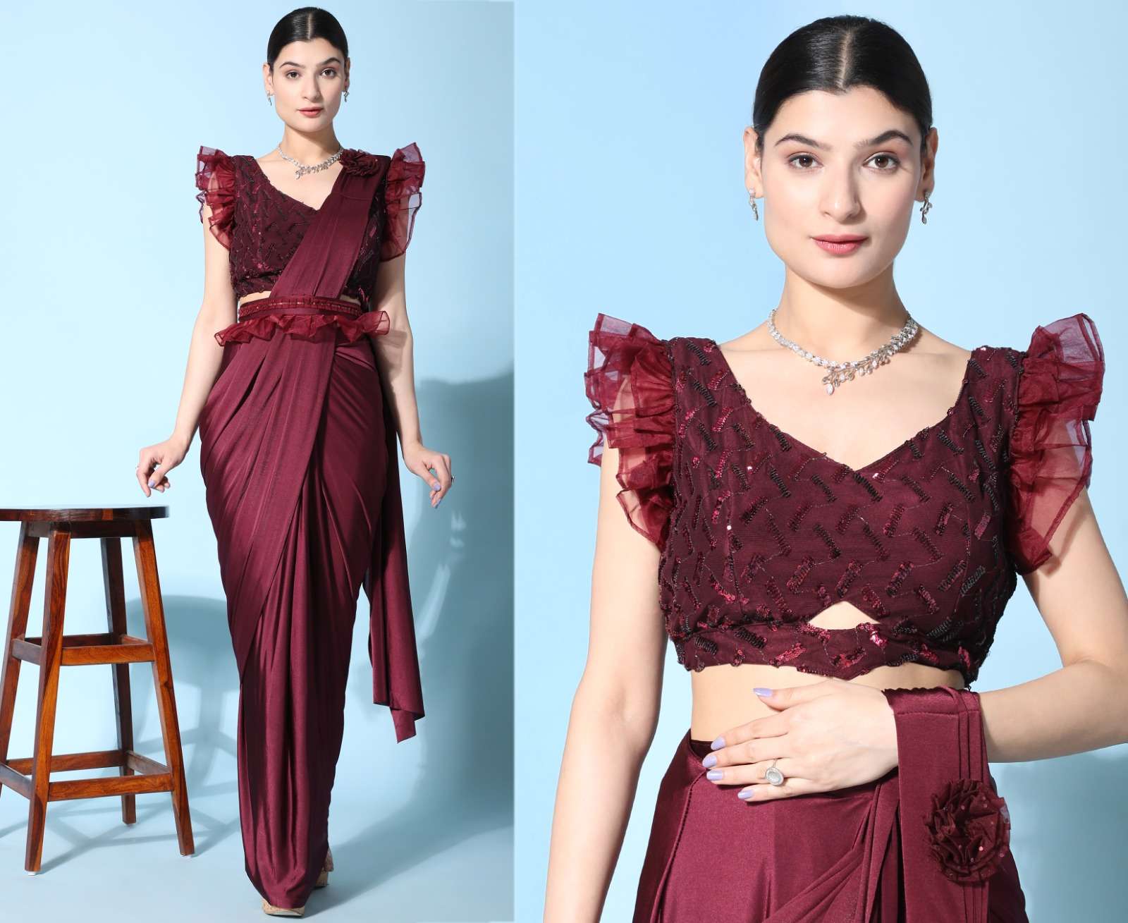 Amoha Trendz 1016403 Fancy Ready To Wear Saree
