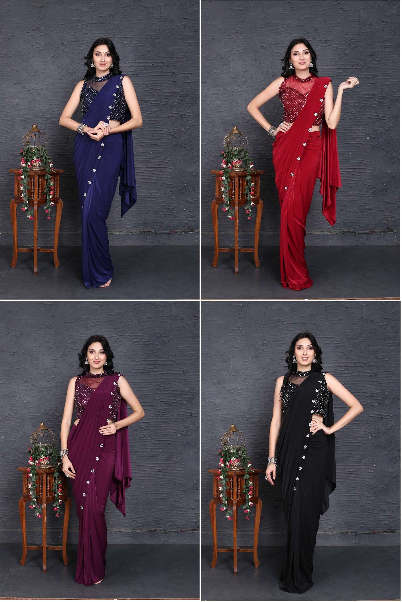 Amoha Trendz 10768 Fancy Ready To Wear Saree Wholesale catalog