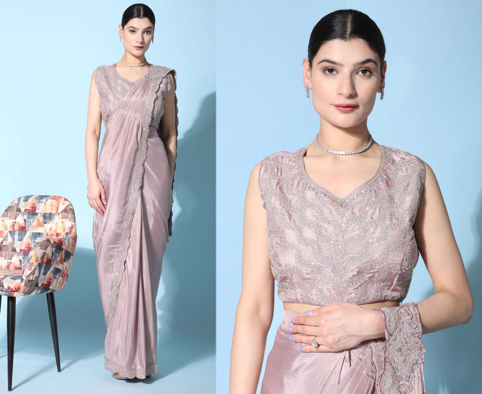 Amoha Trendz 243 Ready To Wear Designer Saree Wholesale catalog