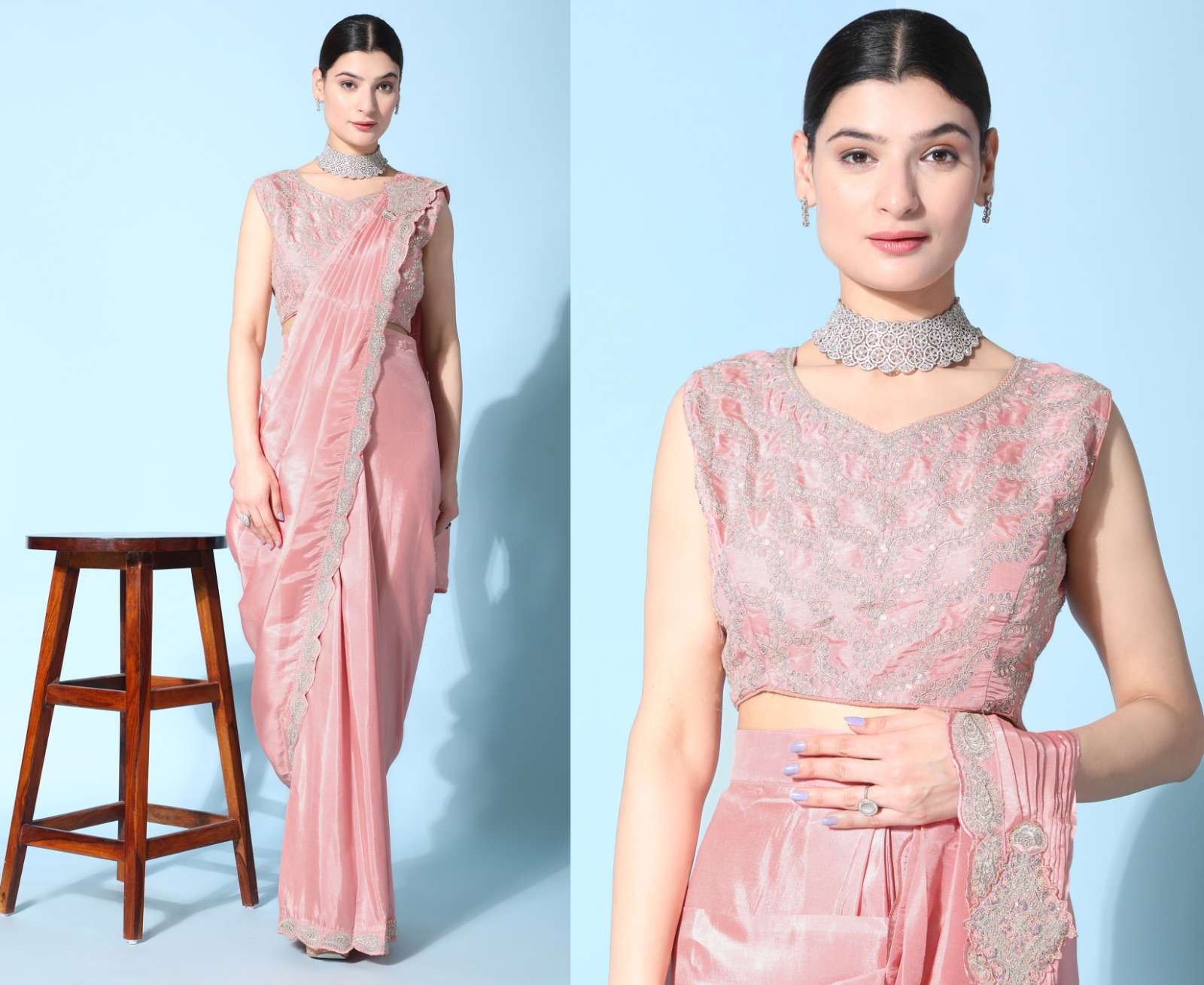 Amoha Trendz 243 Ready To Wear Designer Saree Wholesale catalog