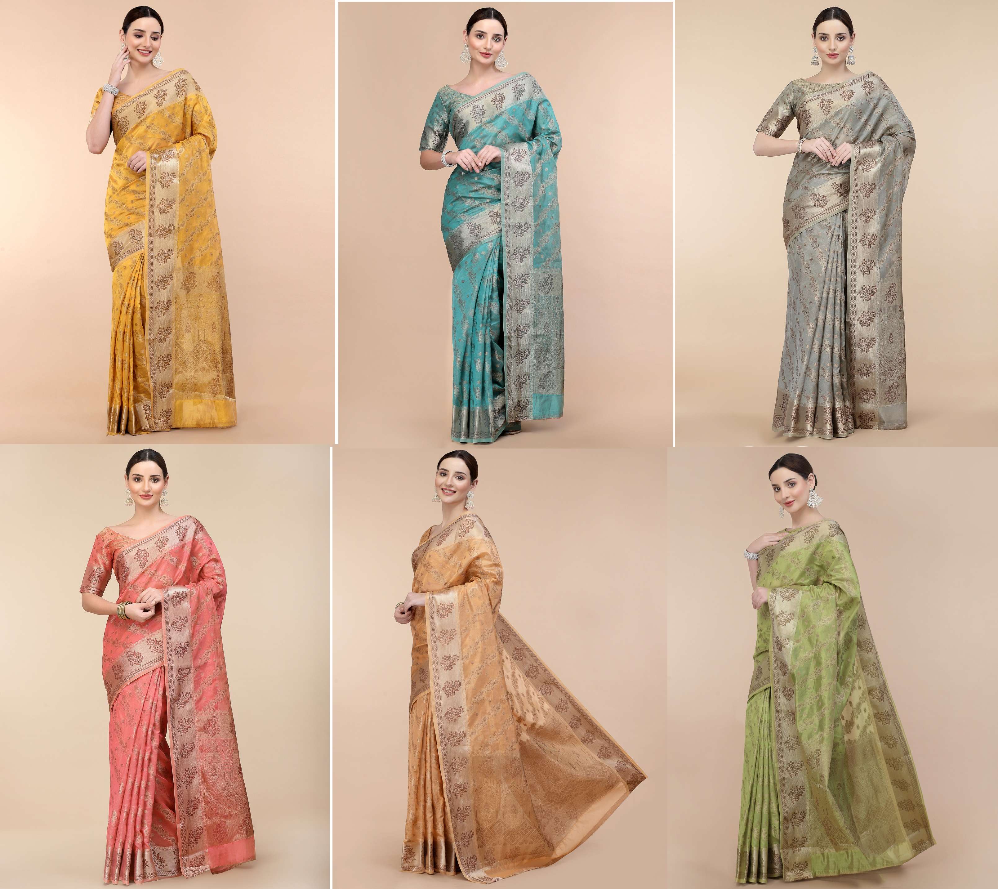 Anika Vol 5 Fancy Wear Organza Saree Wholesale catalog