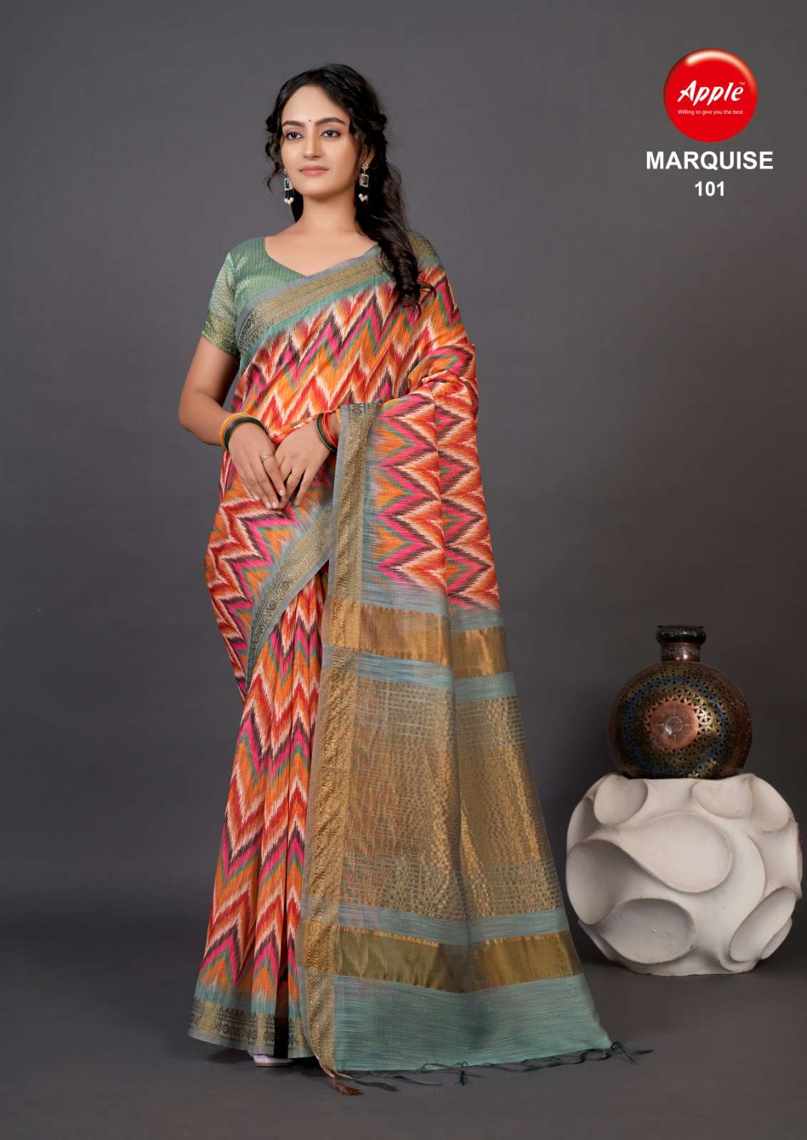 Apple Marquise Vol 01 Fancy Cotton Silk Saree Wholesale catalog