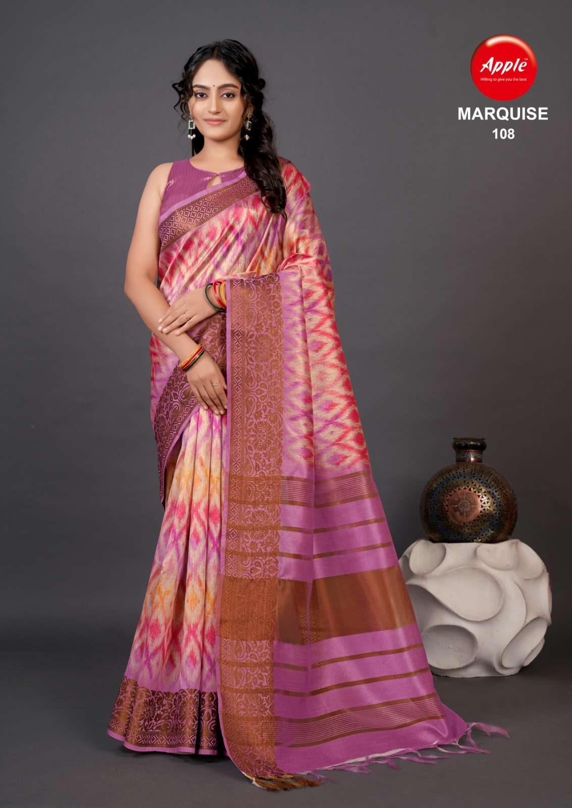 Apple Marquise Vol 01 Fancy Cotton Silk Saree Wholesale catalog