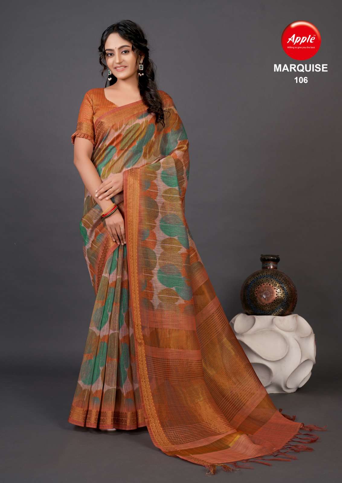 Apple Marquise Vol 01 Fancy Cotton Silk Saree Wholesale catalog