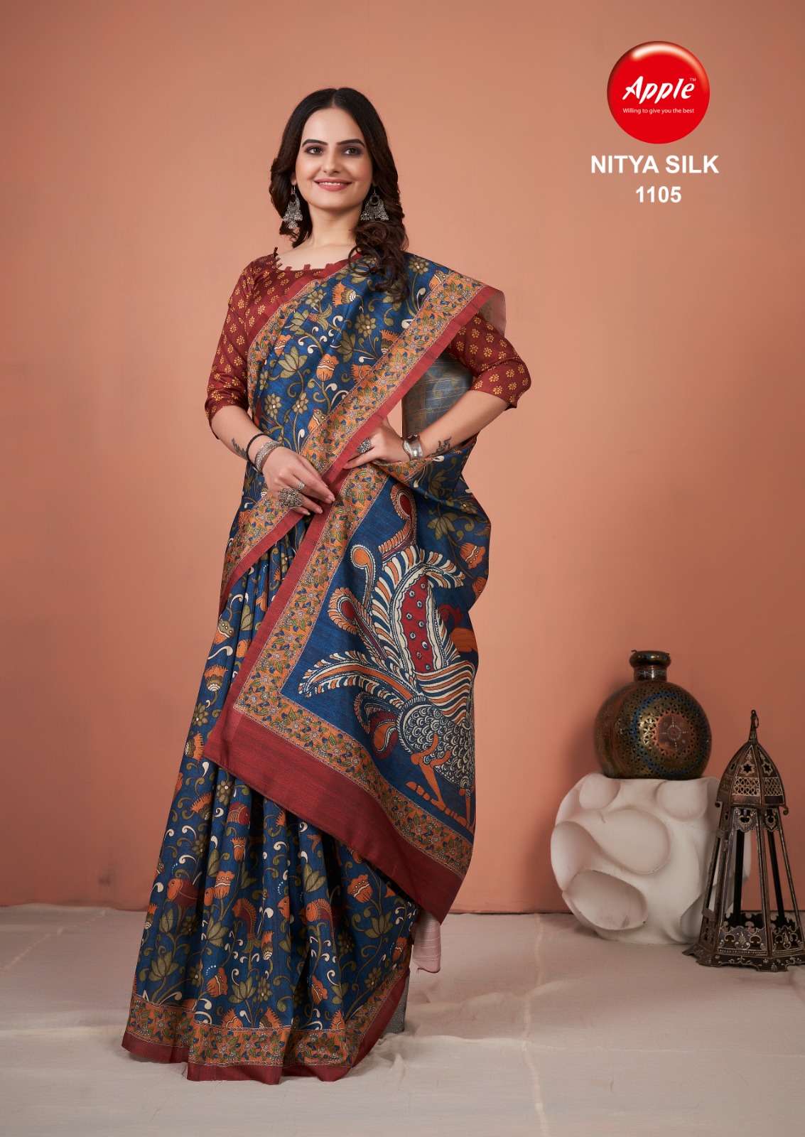 Apple Nitya Silk Vol 11 BhagalPuri Silk Saree Wholesale catalog