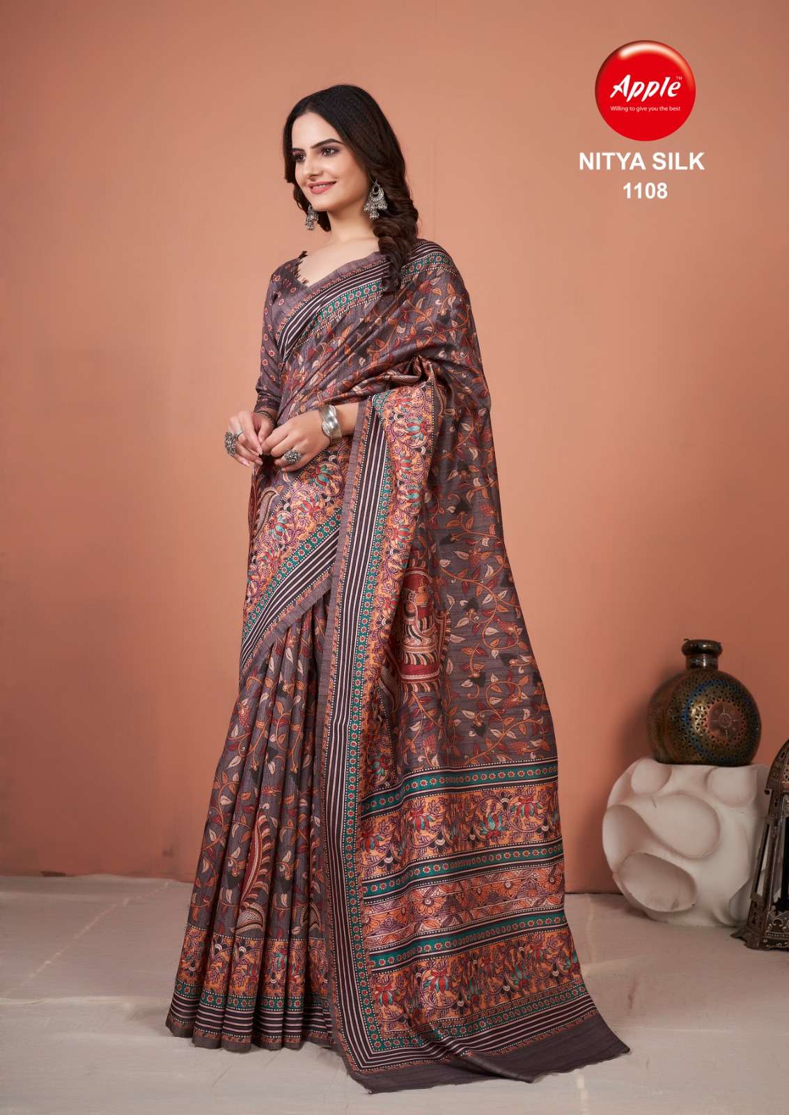 Apple Nitya Silk Vol 11 BhagalPuri Silk Saree Wholesale catalog