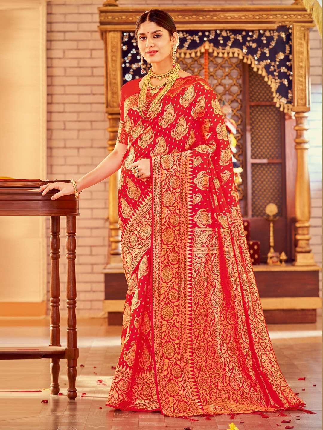 Apple Pooja Vol 4 Festive Designer Silk Saree Wholesale catalog