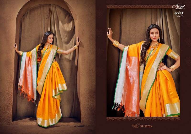 Aura Rajsheela Festive Wear Khun Silk Saree Wholesale catalog