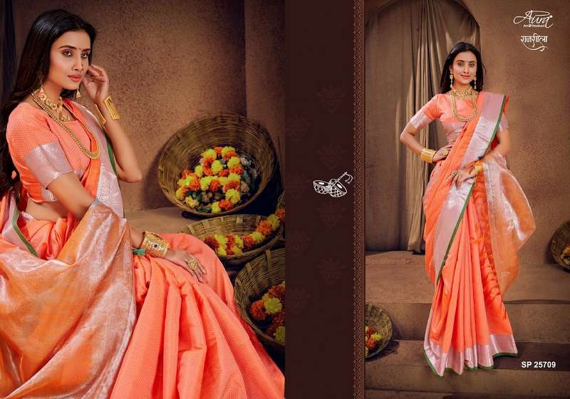 Aura Rajsheela Festive Wear Khun Silk Saree Wholesale catalog