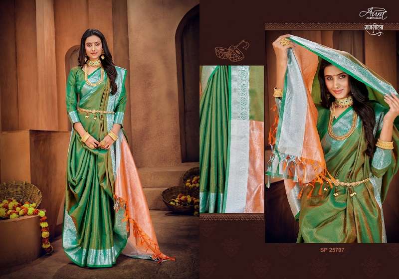 Aura Rajsheela Festive Wear Khun Silk Saree Wholesale catalog