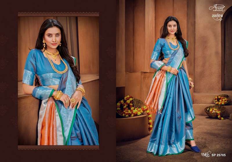 Aura Rajsheela Festive Wear Khun Silk Saree Wholesale catalog