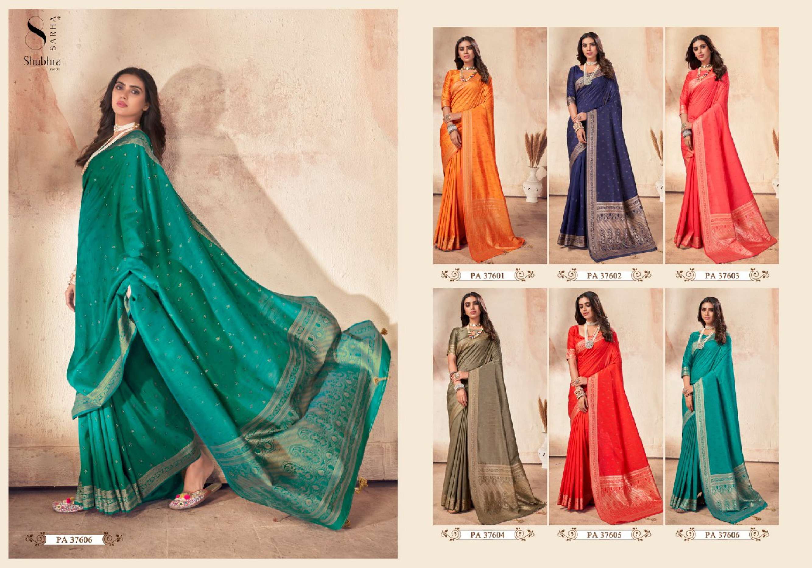 Aura Shubhra Vol 1 Occasional Designer Silk Saree Wholesale catalog