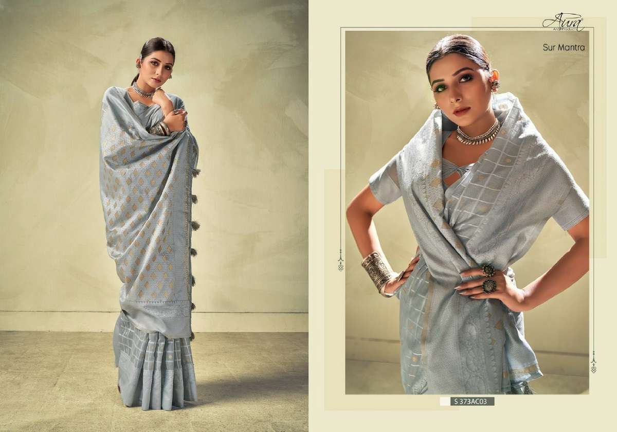 Aura Sur Mantra Exclusive Designer Cotton Saree Wholesale catalog
