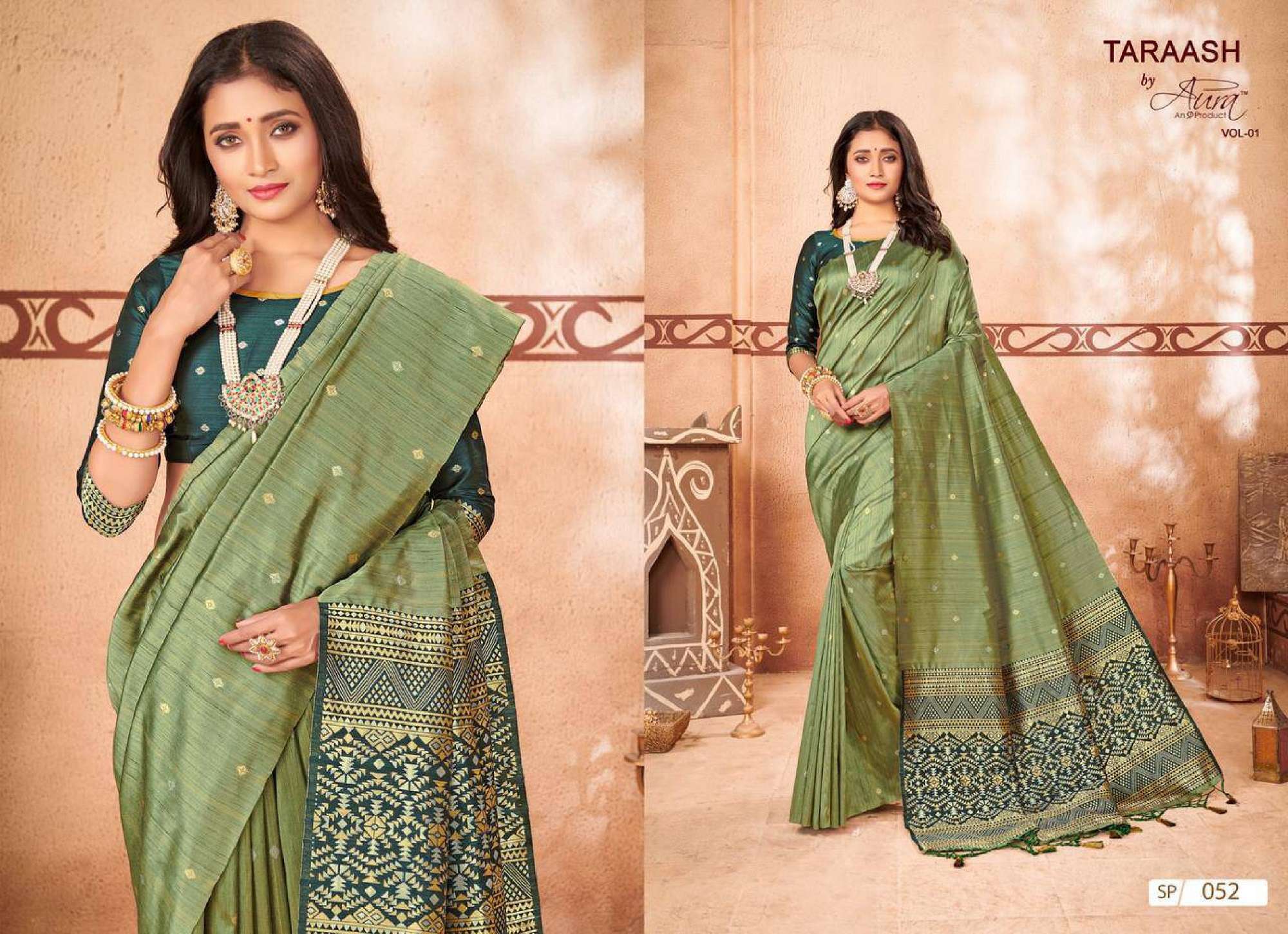 Aura Taraash Vol 1 Ocassional Designer Silk Saree Wholesale catalog
