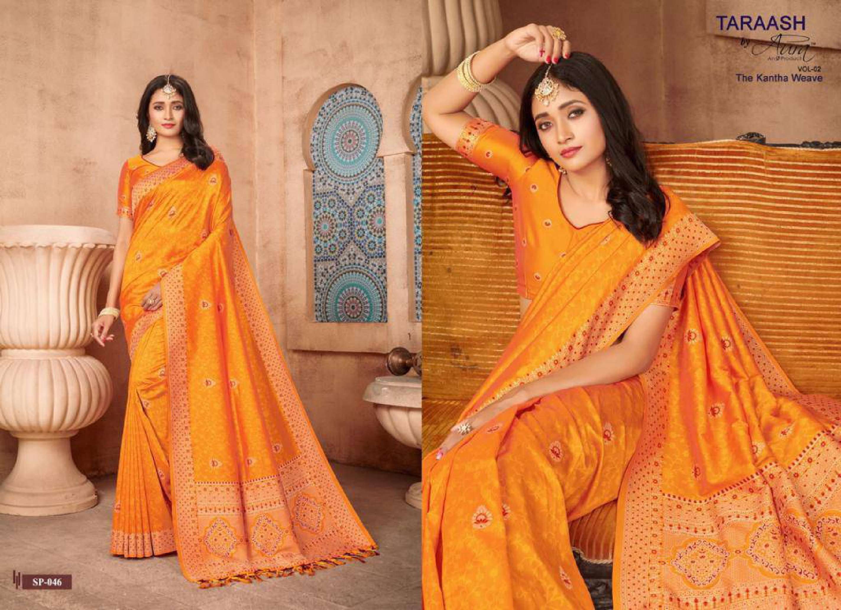 Aura Taraash Vol 2 Ocassional Designer Silk Saree Wholesale catalog