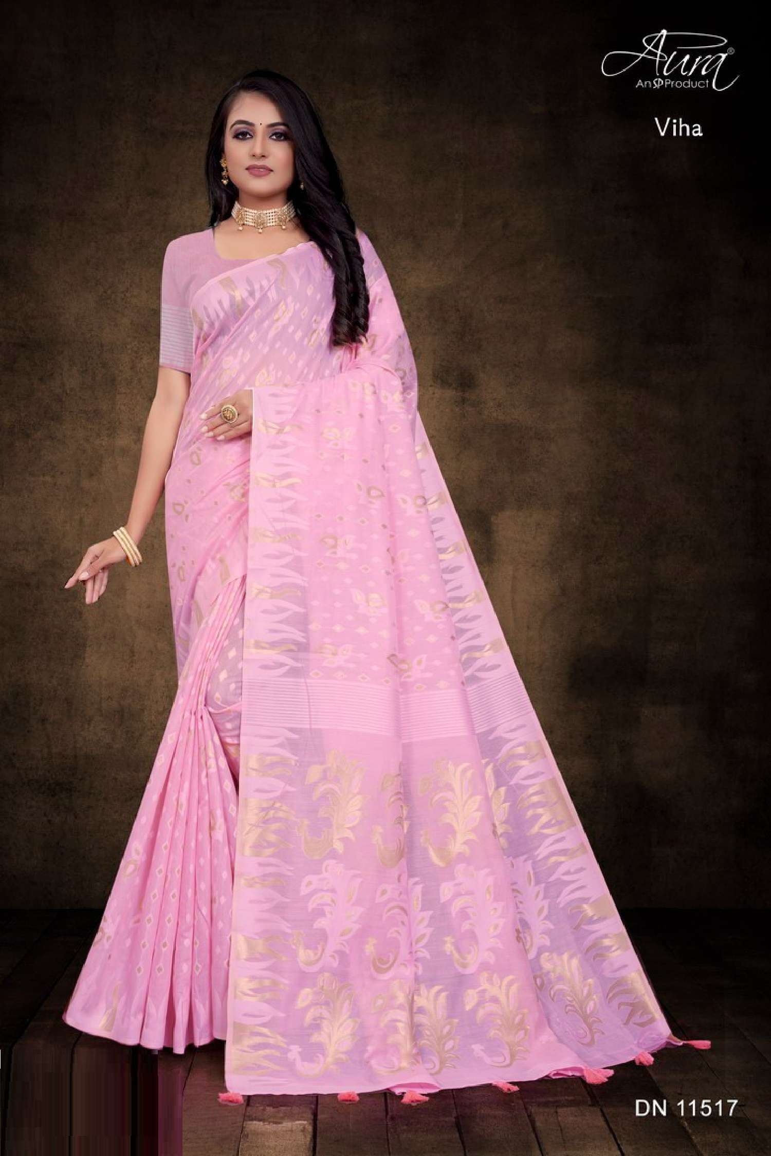 Aura Viha Fastive Designer Cotton Saree Wholesale catalog