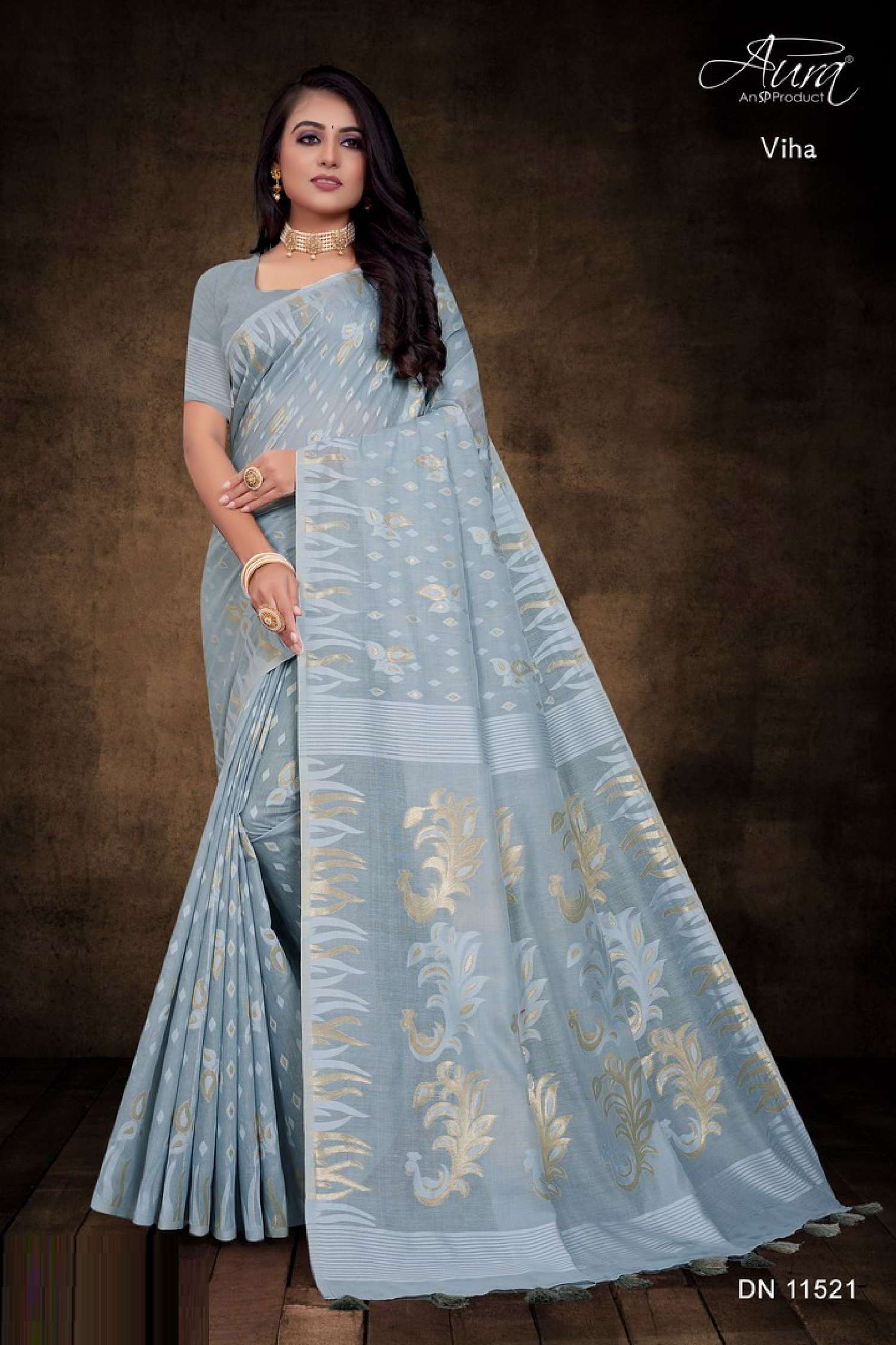 Aura Viha Fastive Designer Cotton Saree Wholesale catalog