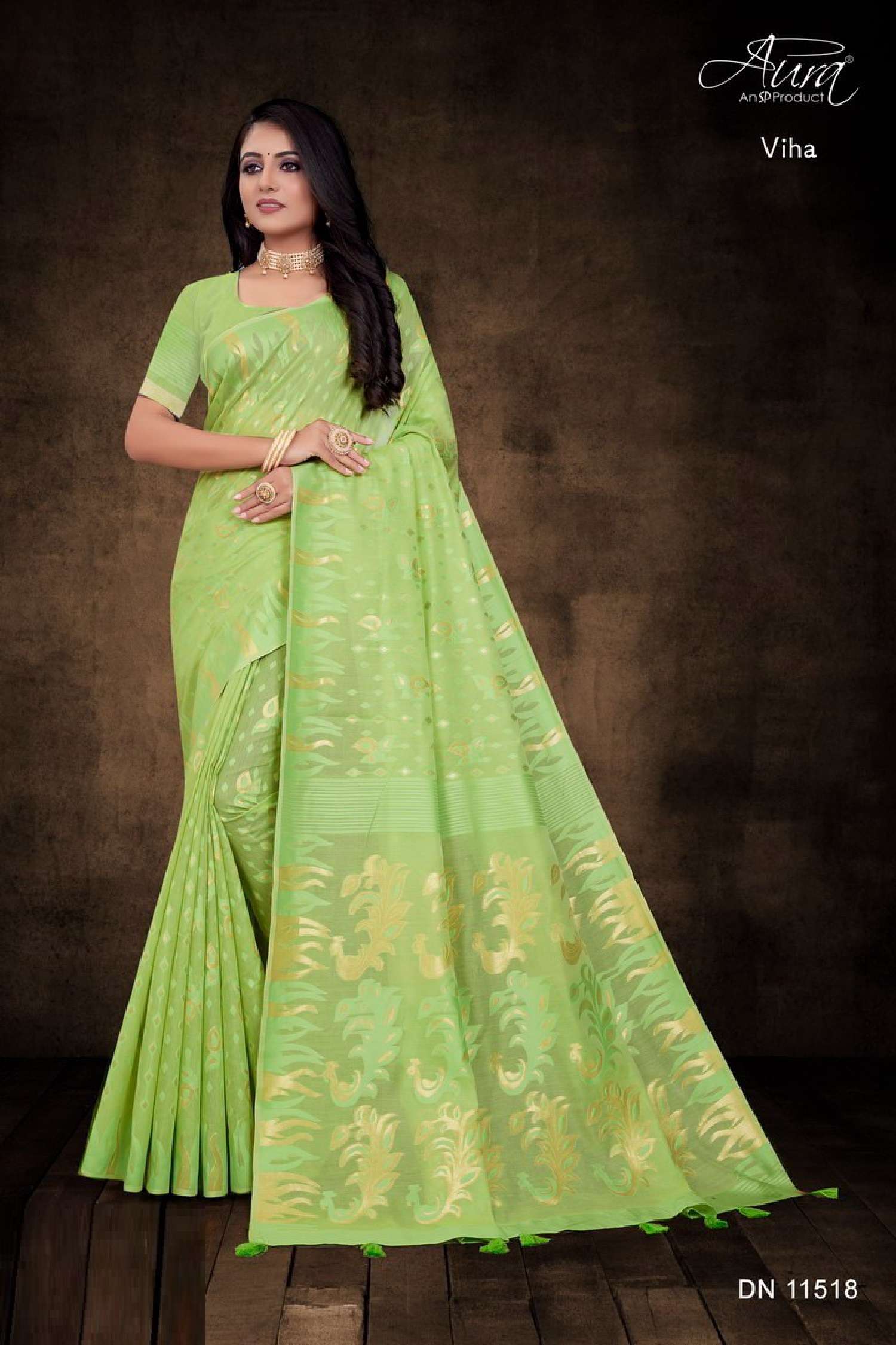 Aura Viha Fastive Designer Cotton Saree Wholesale catalog