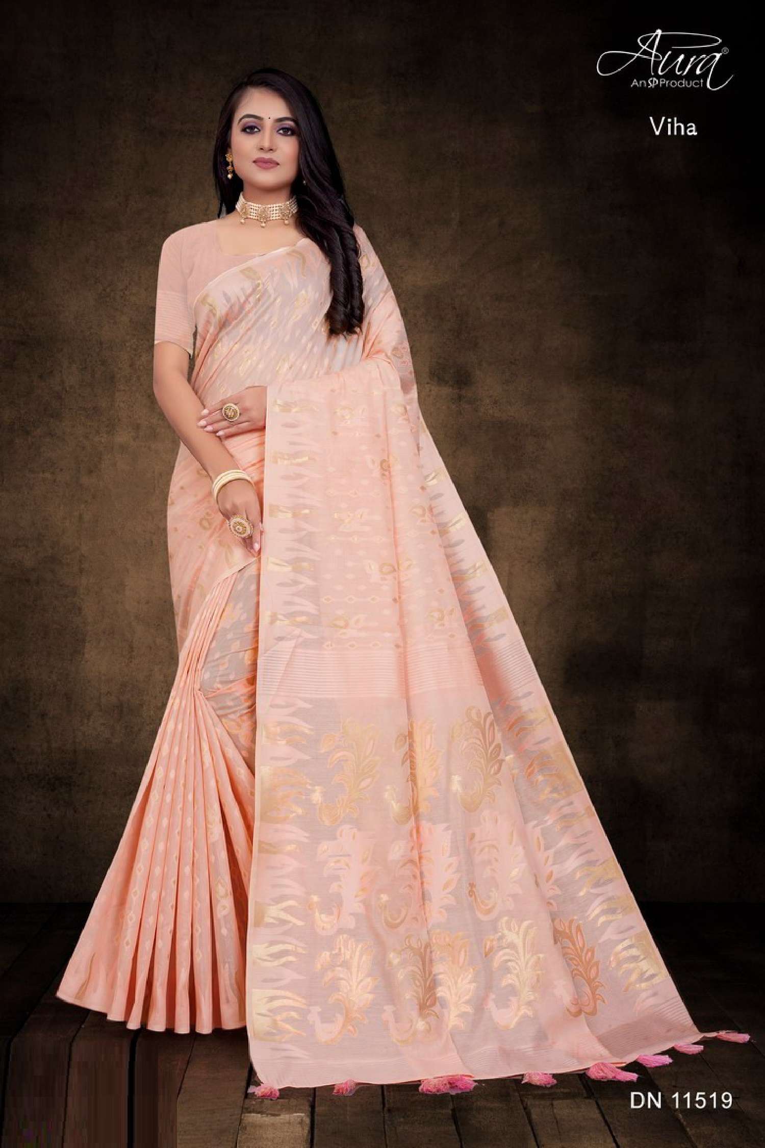 Aura Viha Fastive Designer Cotton Saree Wholesale catalog