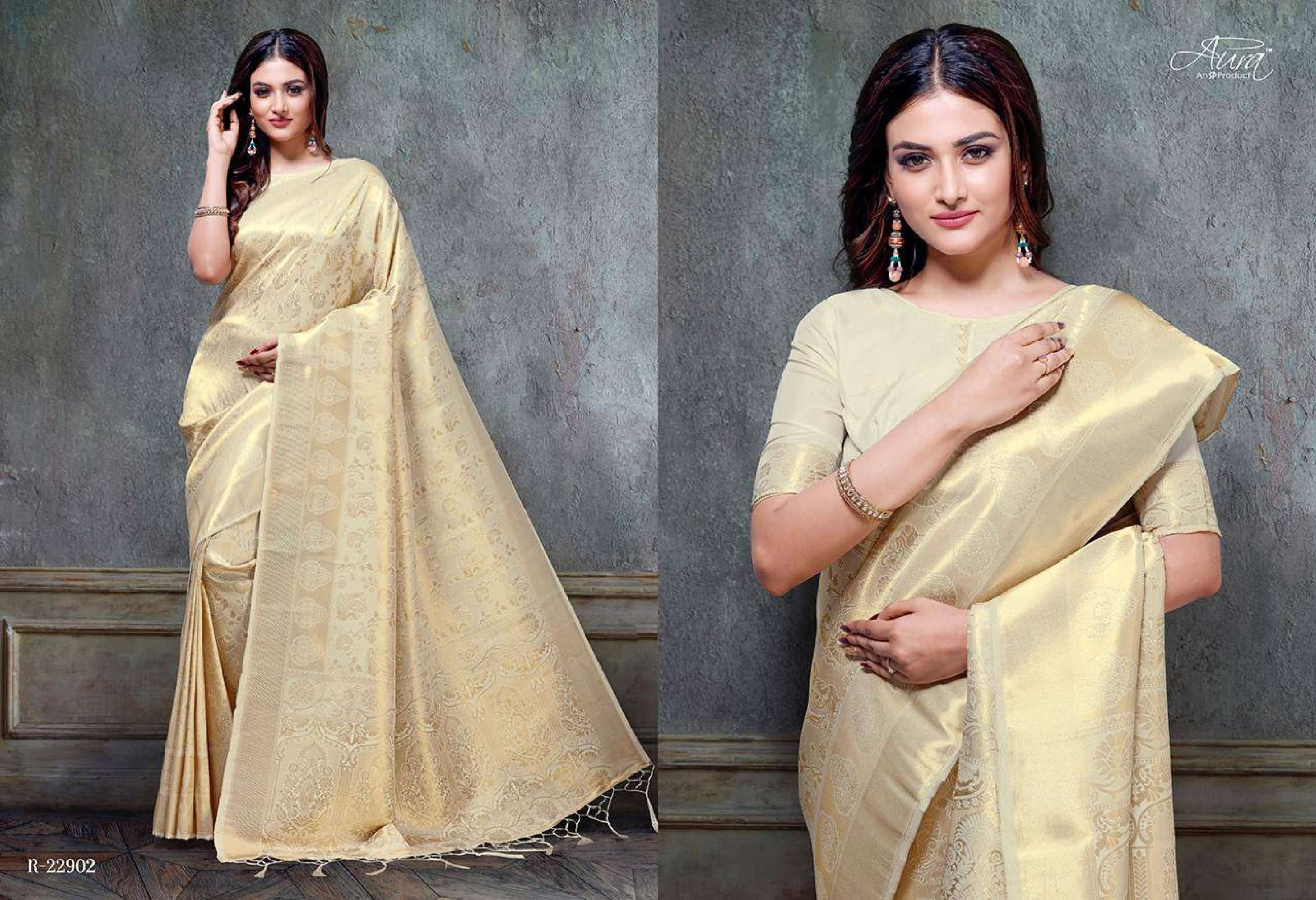 Aura Yana Ocassional Designer Silk Saree Wholesale catalog