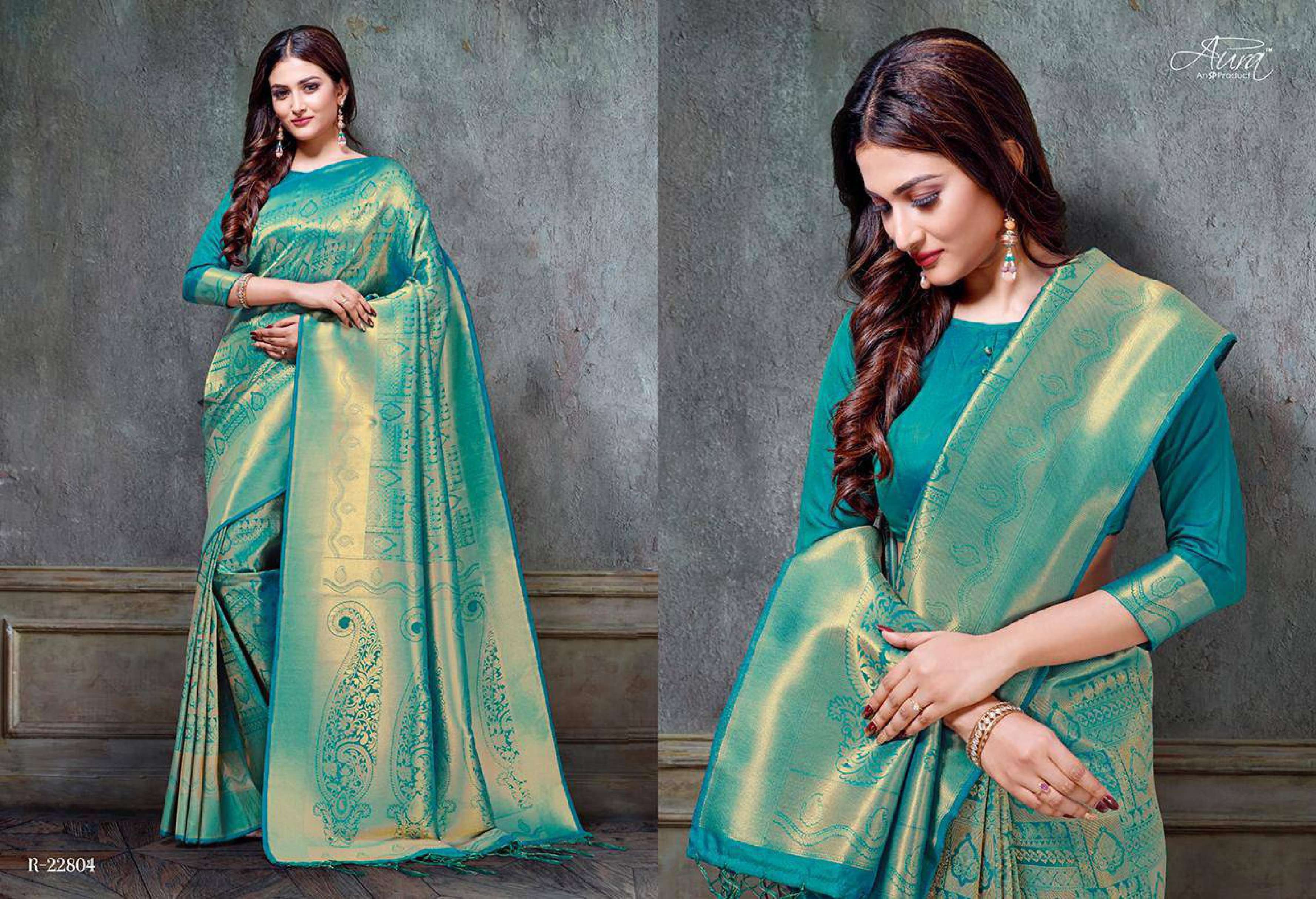 Aura Yana Ocassional Designer Silk Saree Wholesale catalog