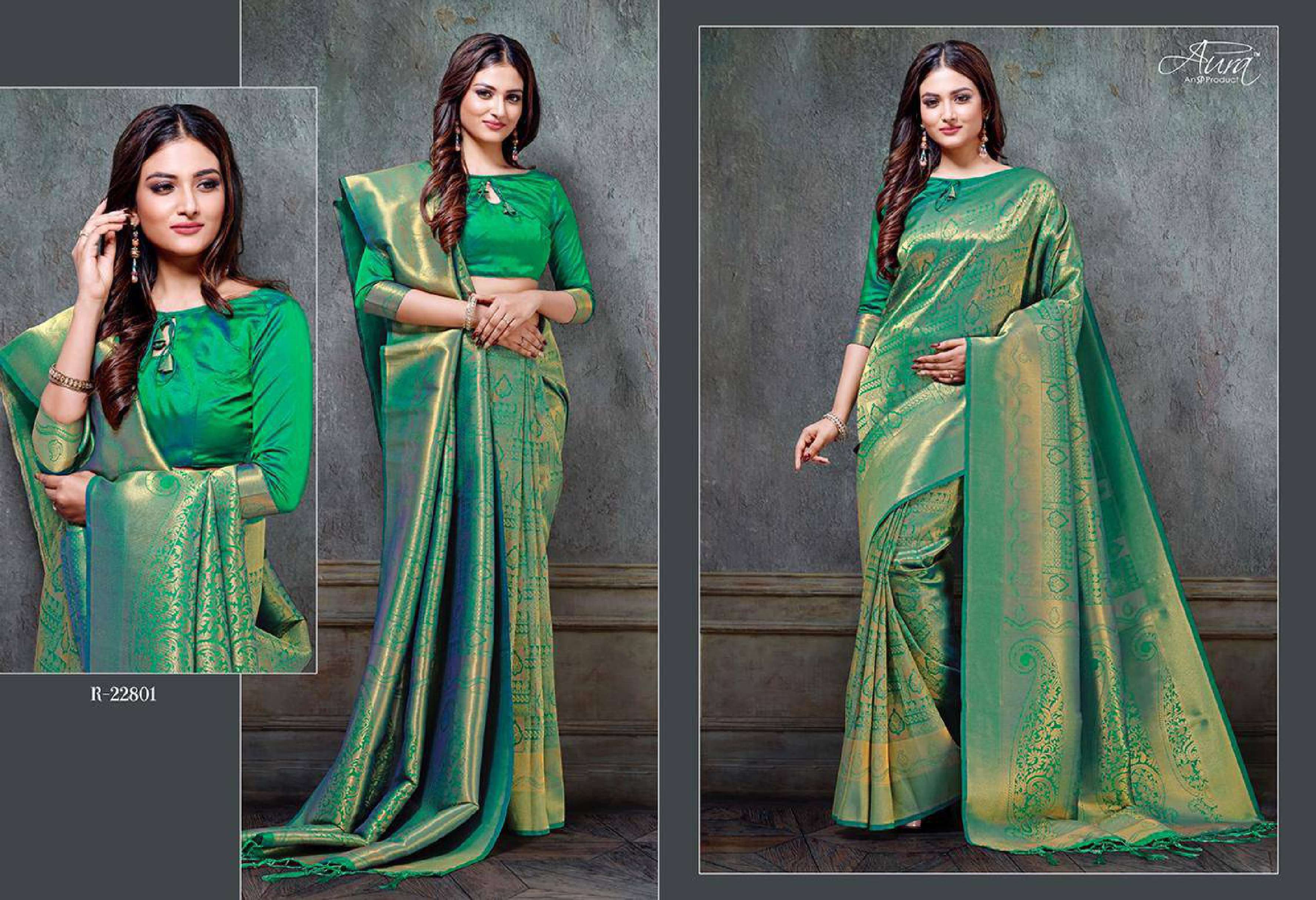Aura Yana Ocassional Designer Silk Saree Wholesale catalog