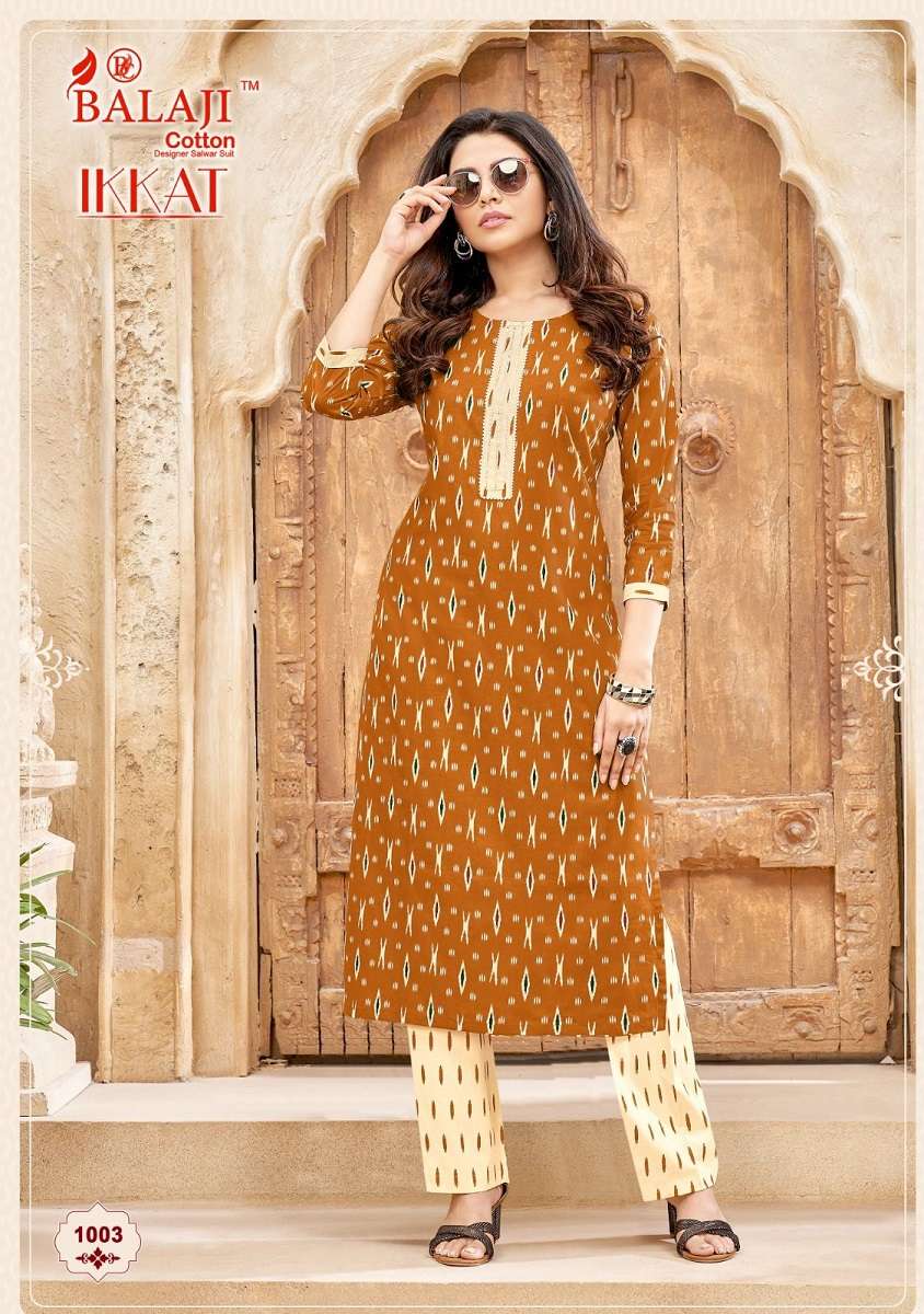 Balaji Ikkat – Kurti With Pant at wholesale catalog