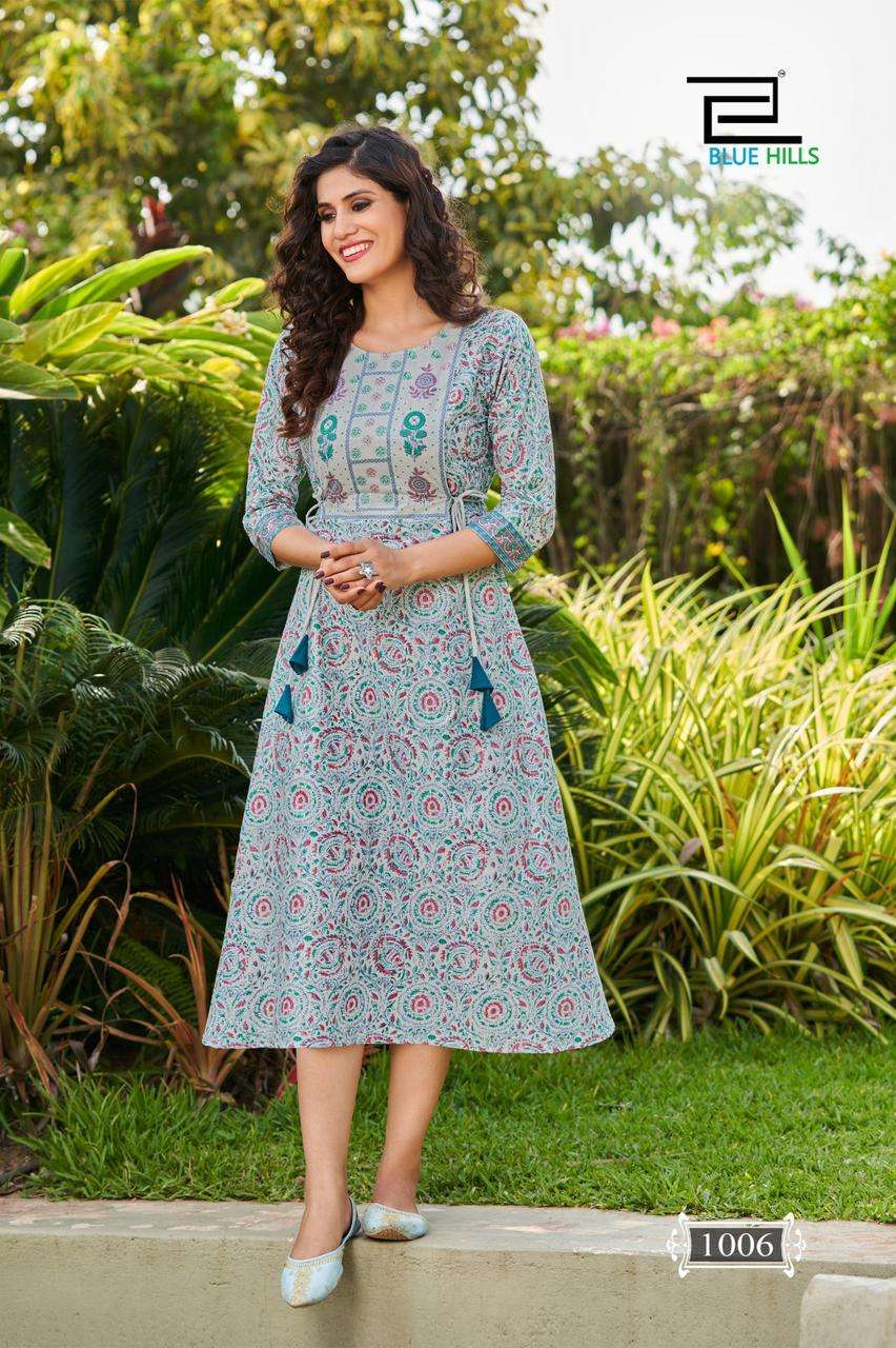 Blue Hills Spicy Vol 1 Summer Special Long Kurti Collection Wholesale catalog