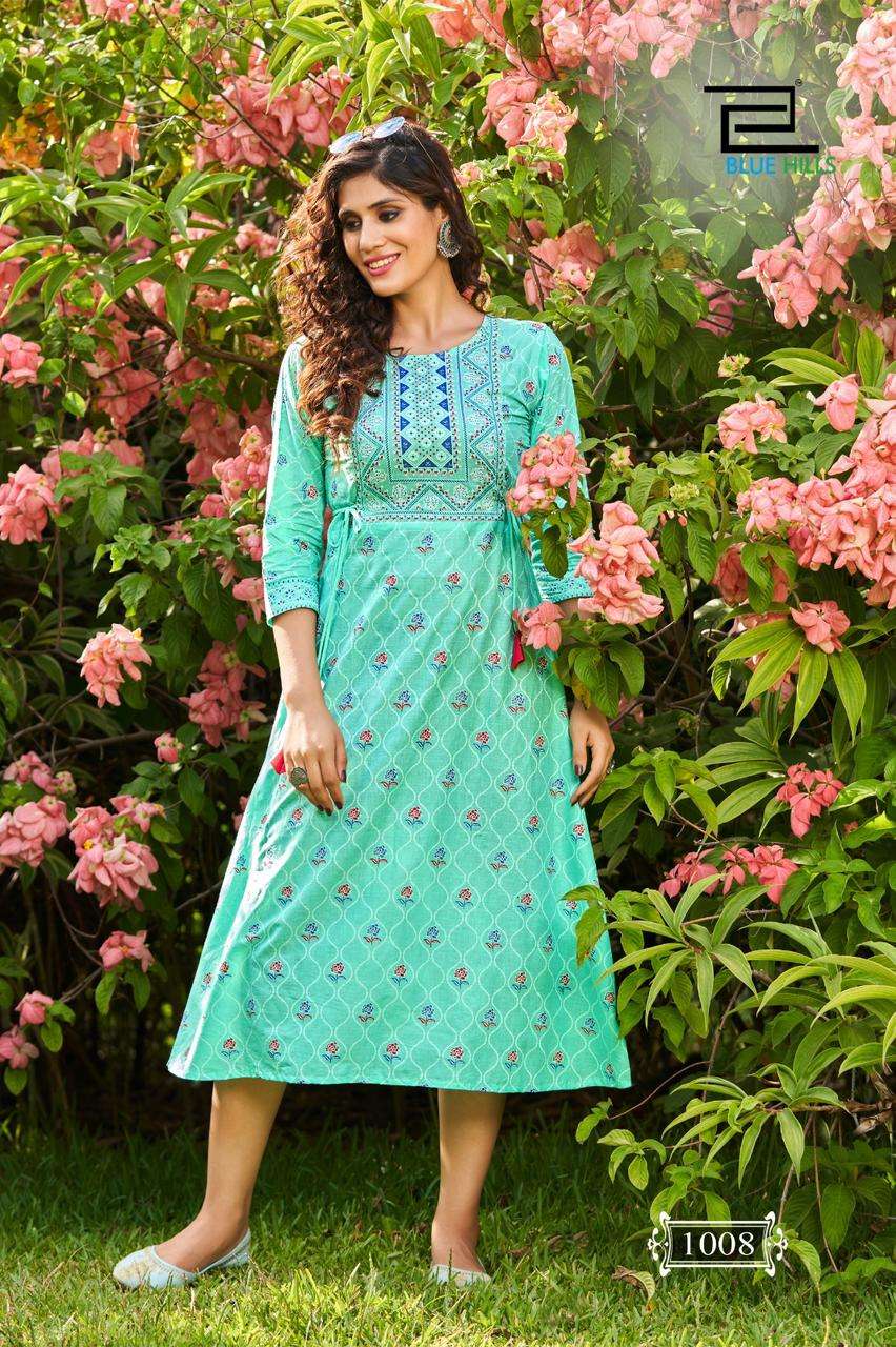 Blue Hills Spicy Vol 1 Summer Special Long Kurti Collection Wholesale catalog