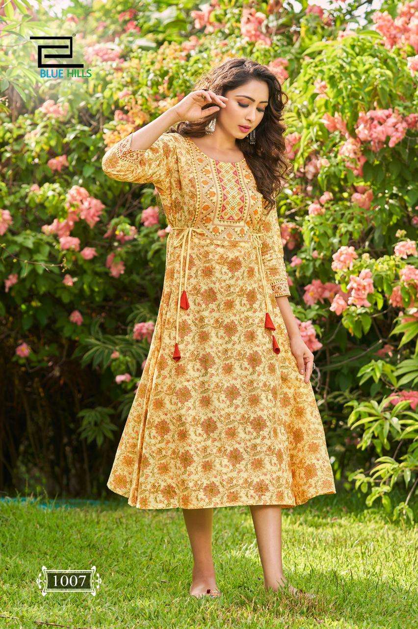 Blue Hills Spicy Vol 1 Summer Special Long Kurti Collection Wholesale catalog