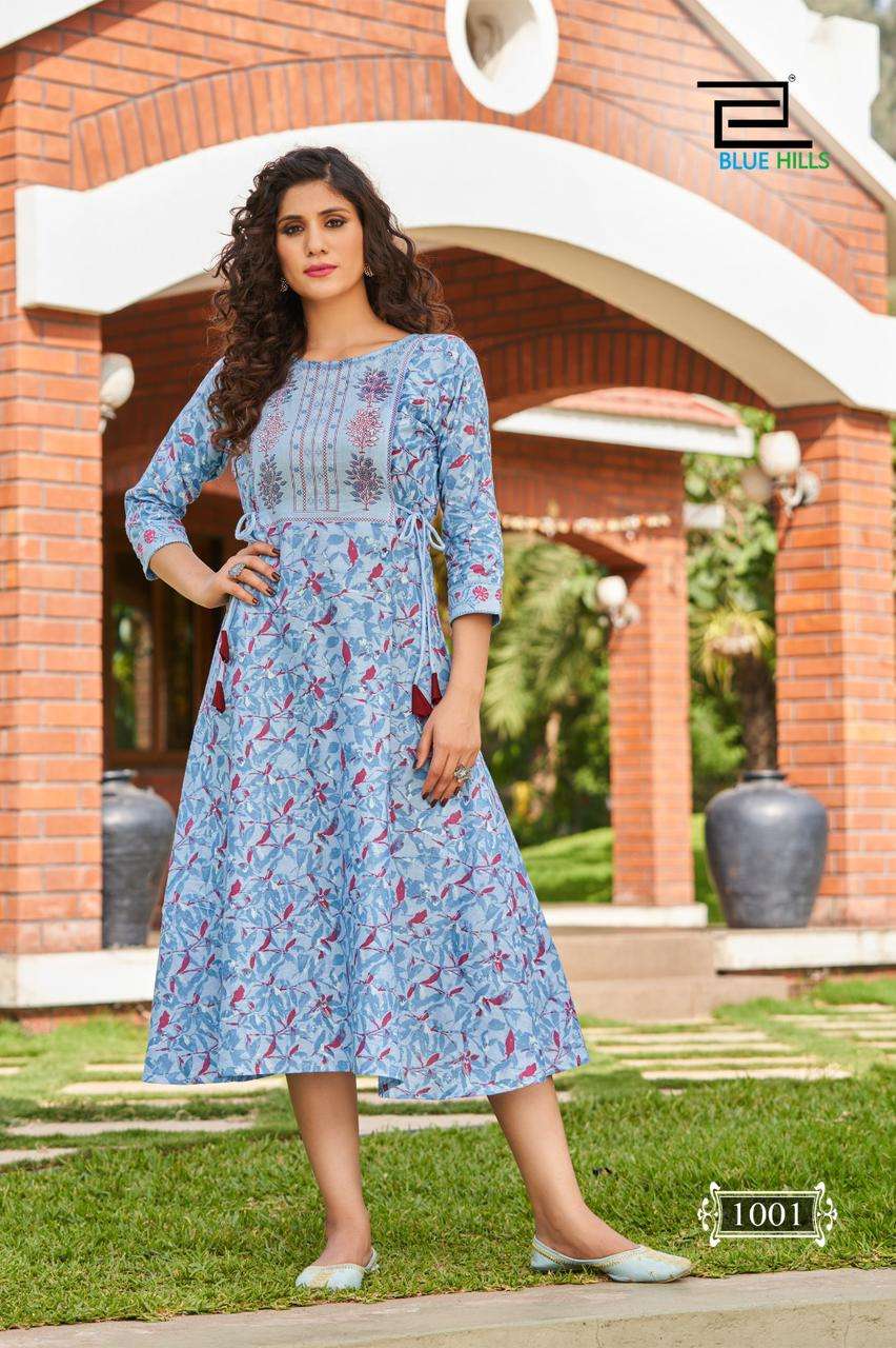 Blue Hills Spicy Vol 1 Summer Special Long Kurti Collection Wholesale catalog