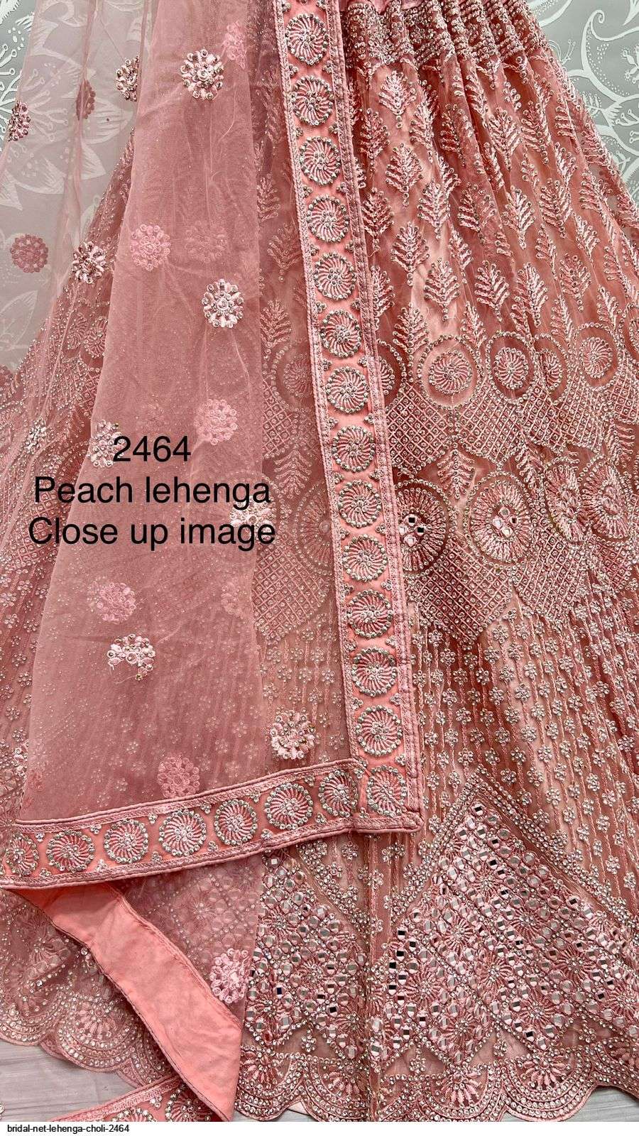 BRIDAL NET LEHENGA CHOLI 2464 Wholesale catalog